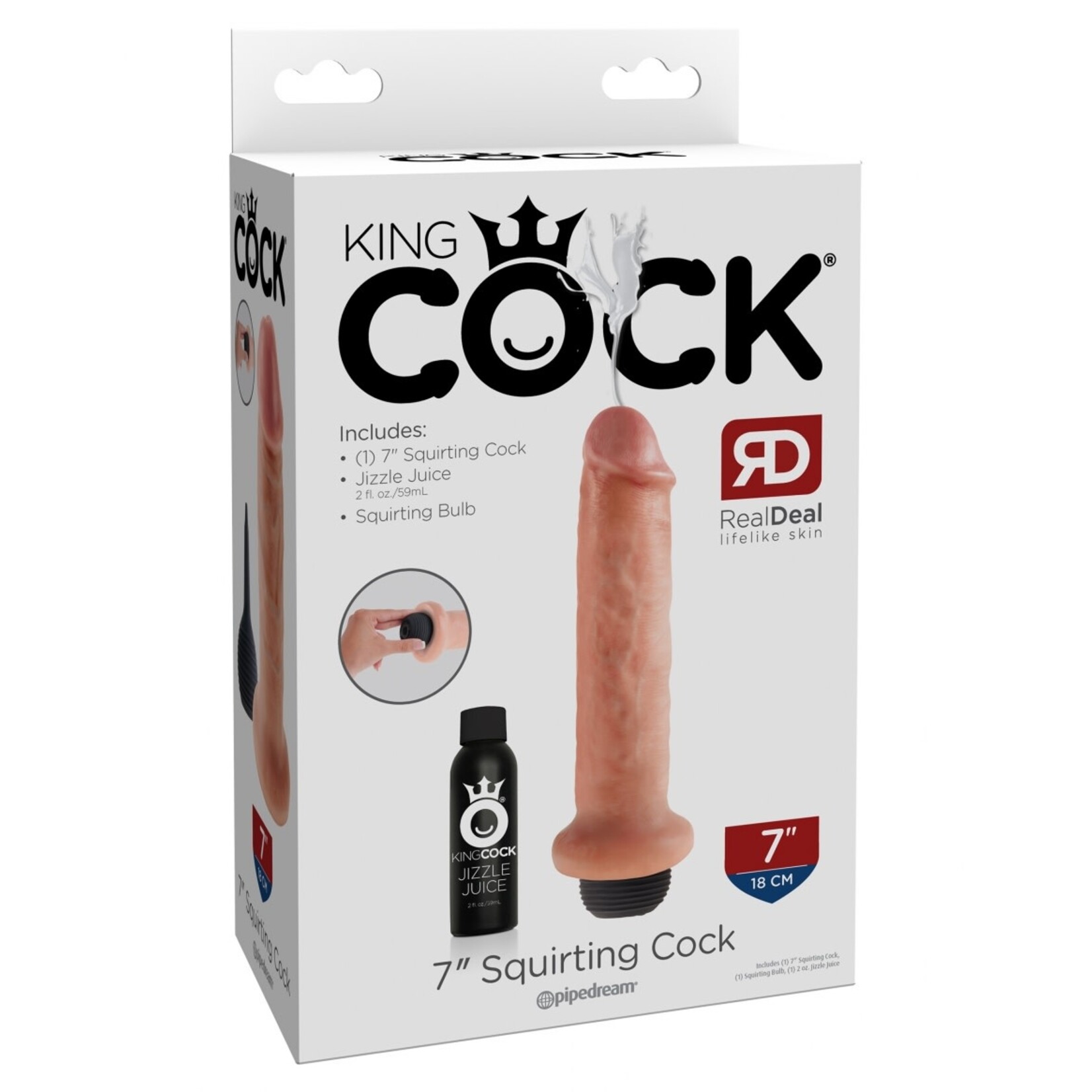 KING COCK KING COCK 7" SQUIRTING COCK LIGHT