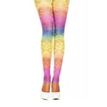 MUSIC LEGS MUSIC LEGS -  CROSS BONE DESIGN LEGGINGS RAINBOW O/S