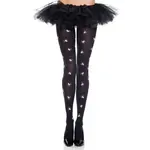 MUSIC LEGS MUSIC LEGS -  SPIDER PANTYHOSE BLACK-WHITE O/S