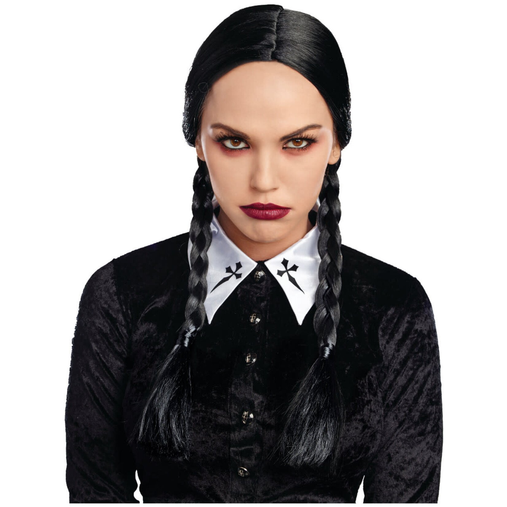 DREAMGIRL LINGERIE DREAMGIRL -  DOUBLE BRAID WIG BLACK O/S