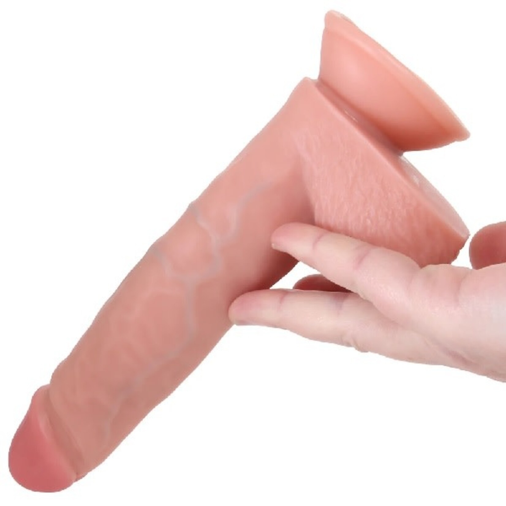 SHOTS REALROCK 7 INCH VIBRATING DILDO IN LIGHT