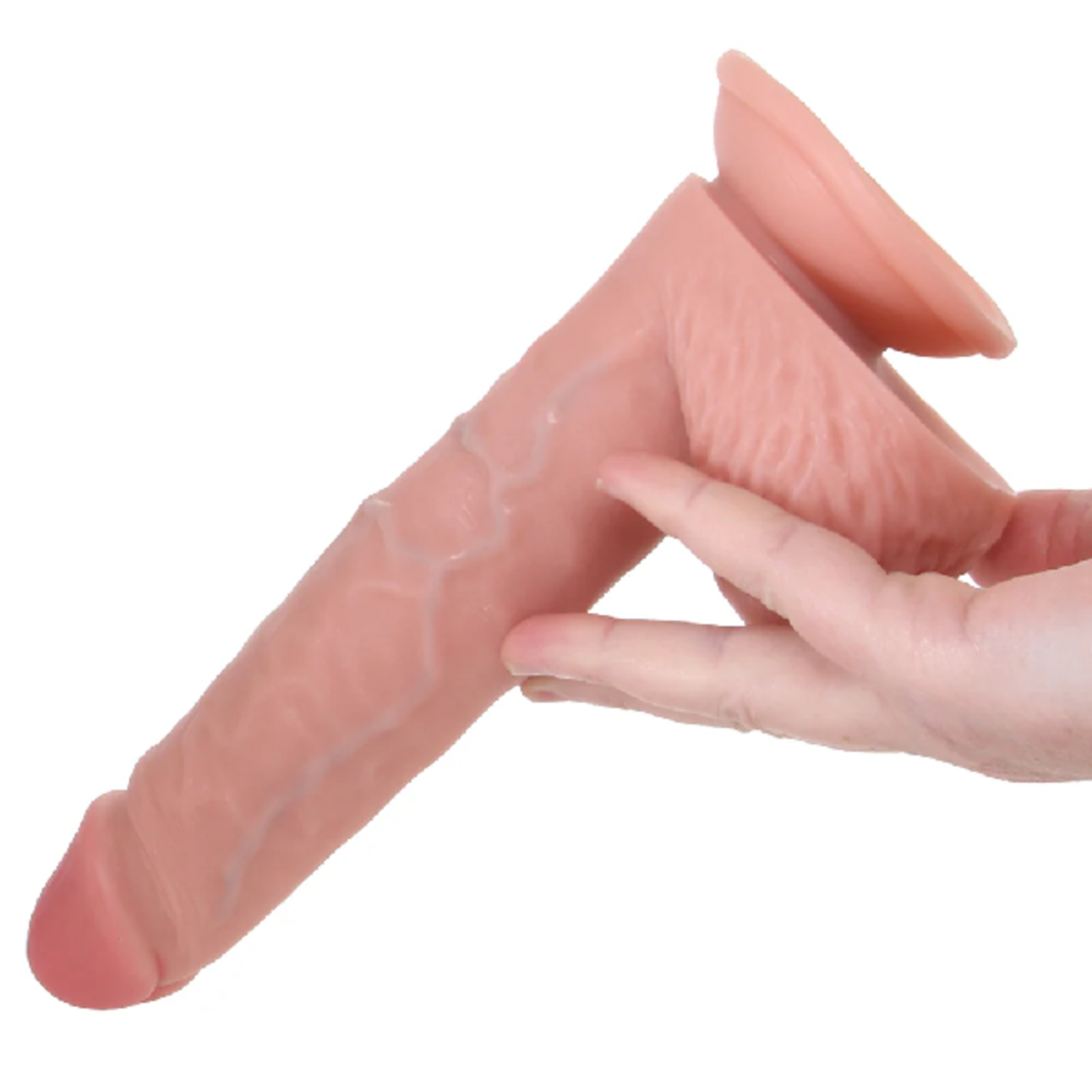 SHOTS REALROCK 8 INCH THRUSTING DILDO IN LIGHT