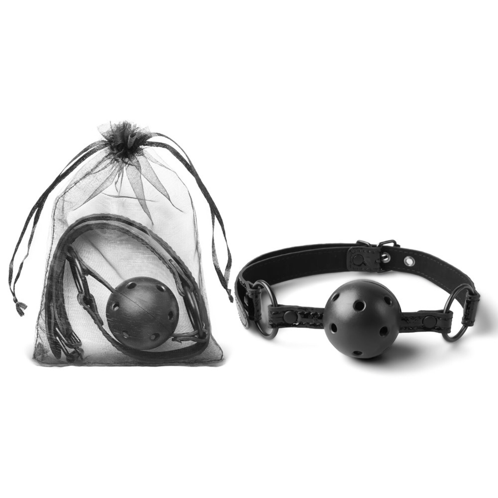 BLACK COLOR EMBOSSED BALL GAG