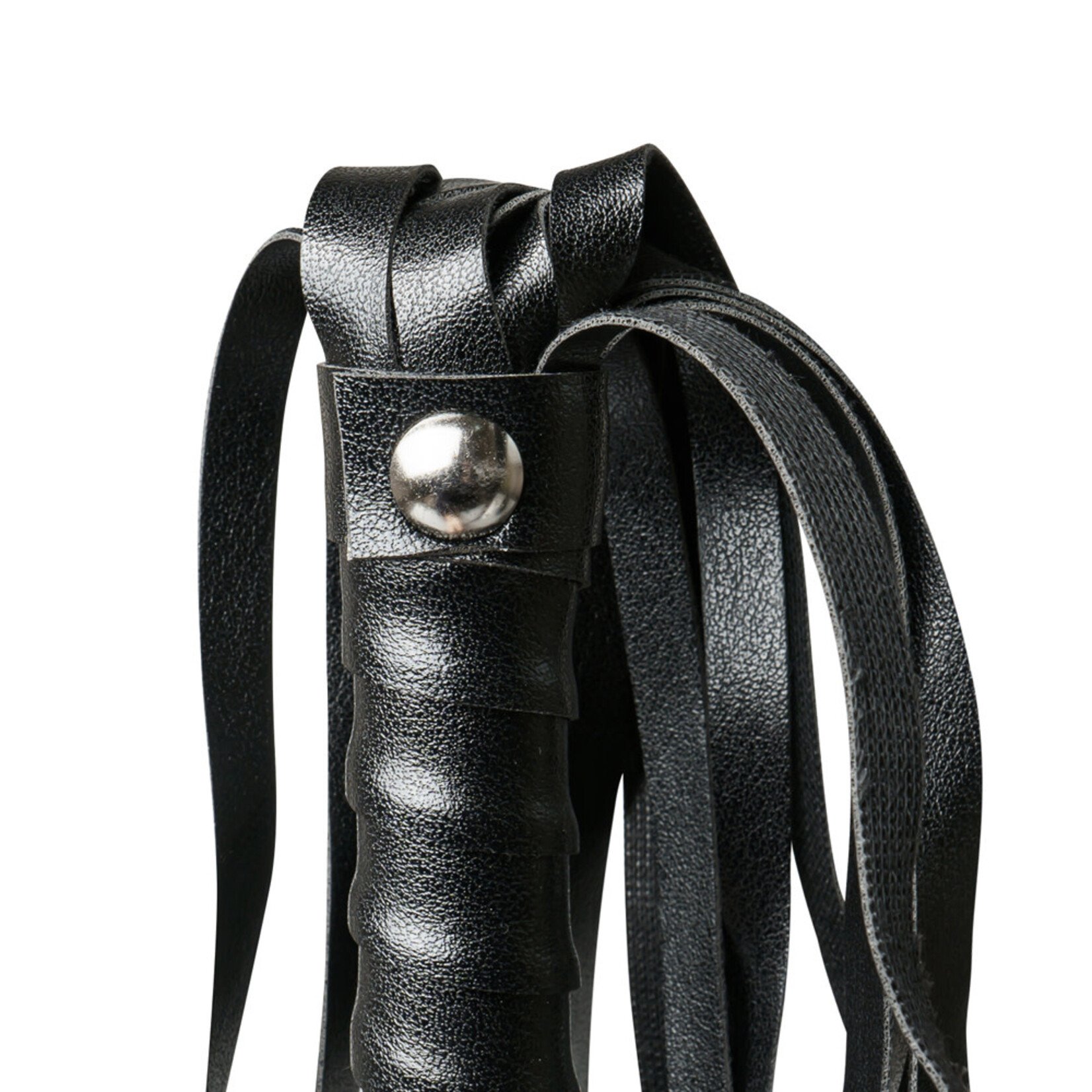 STUDDED BLACK PU WHIP 23 INCH