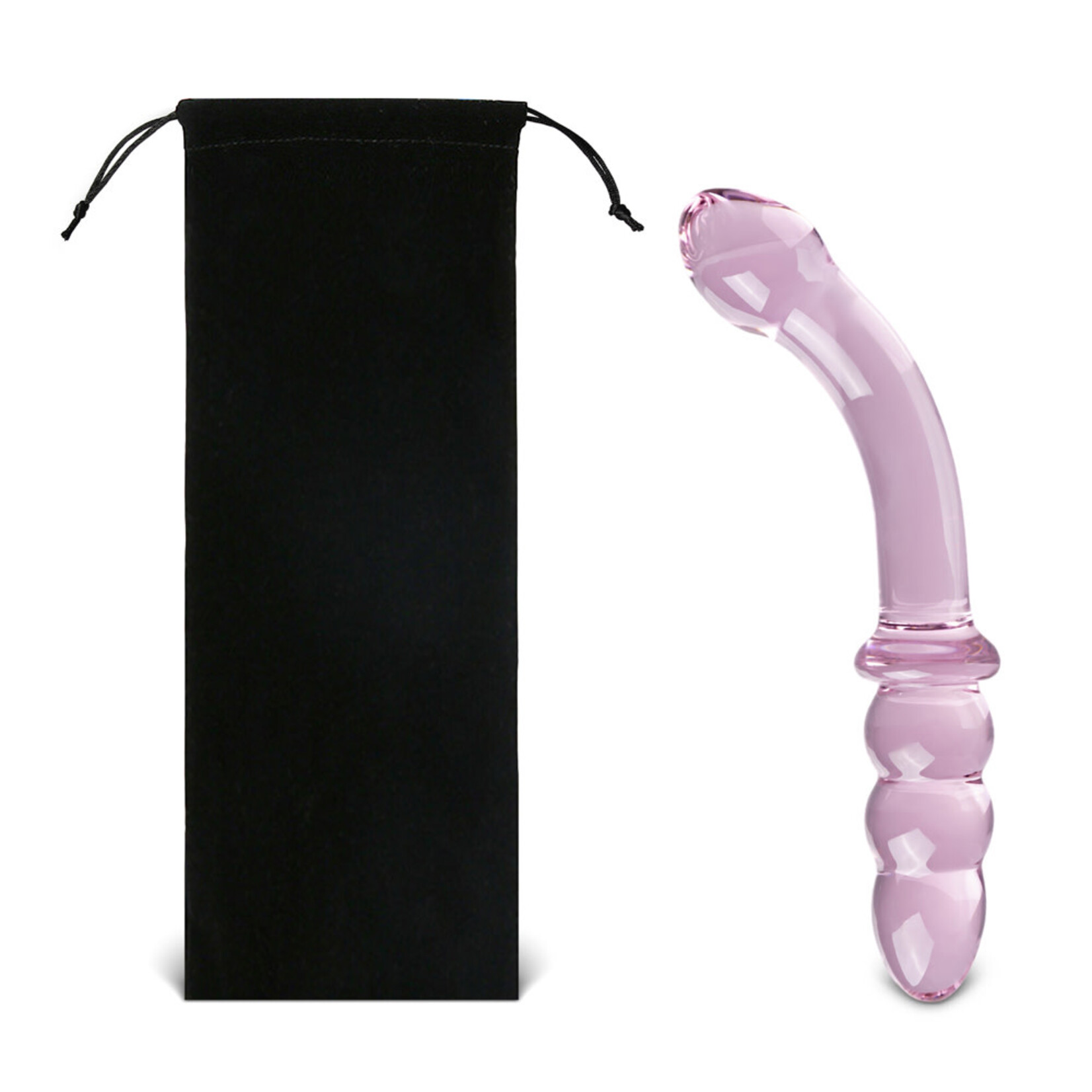 GLASS DILDO PINK G-SPOT 18CM