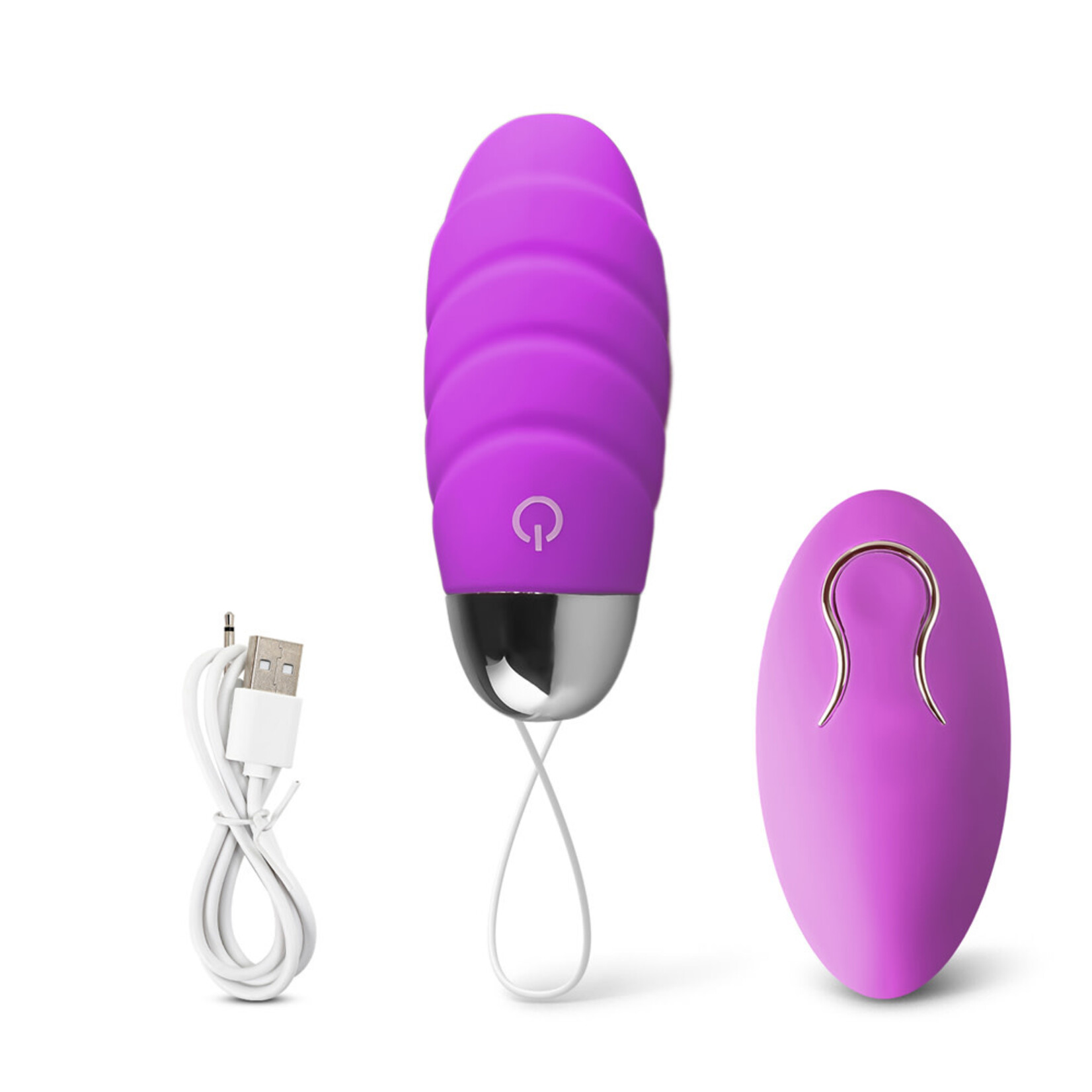 10 SPEEDS PURPLE RECHARGEABLE REMOTE CONTROL VIBRATING EGG