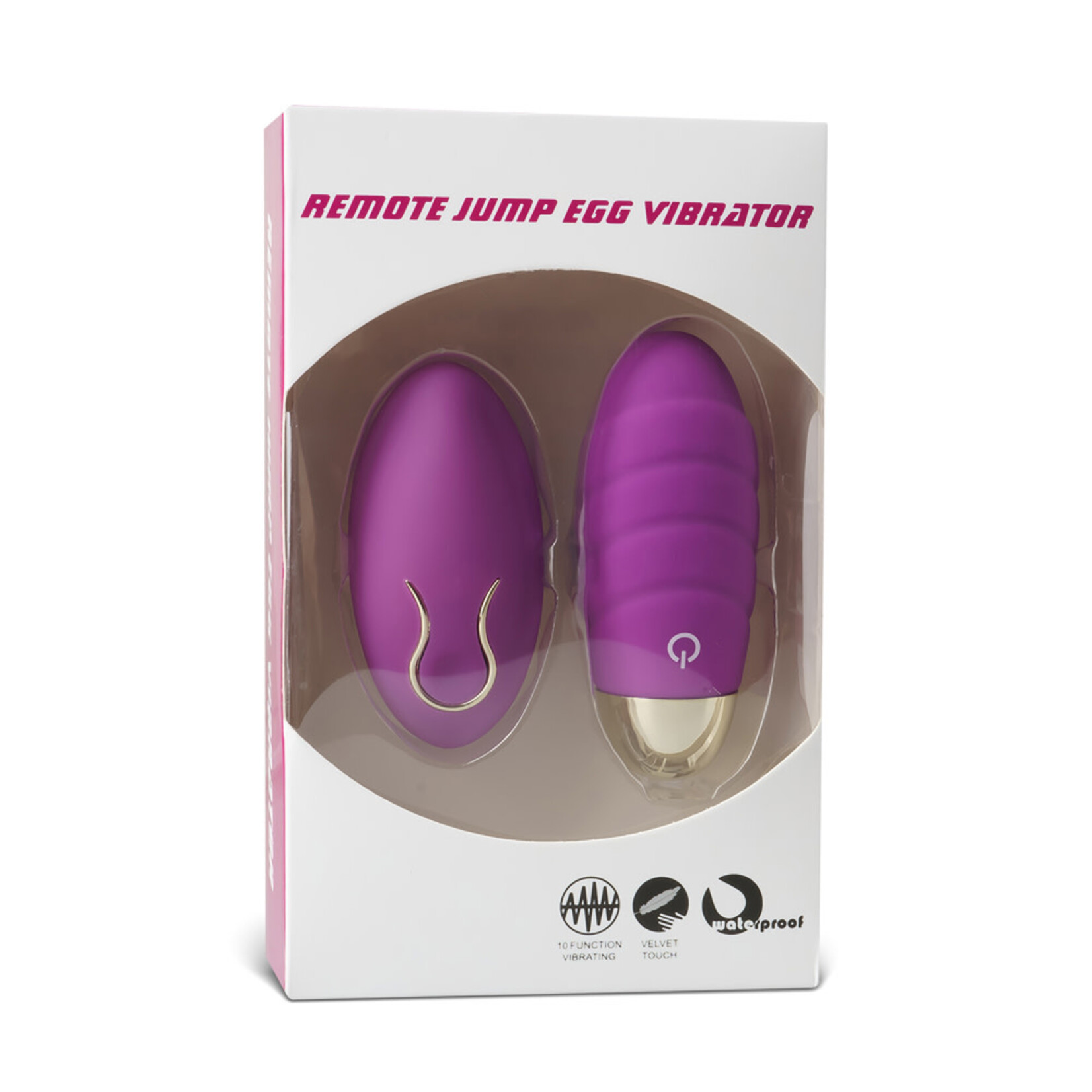 10 SPEEDS PURPLE RECHARGEABLE REMOTE CONTROL VIBRATING EGG