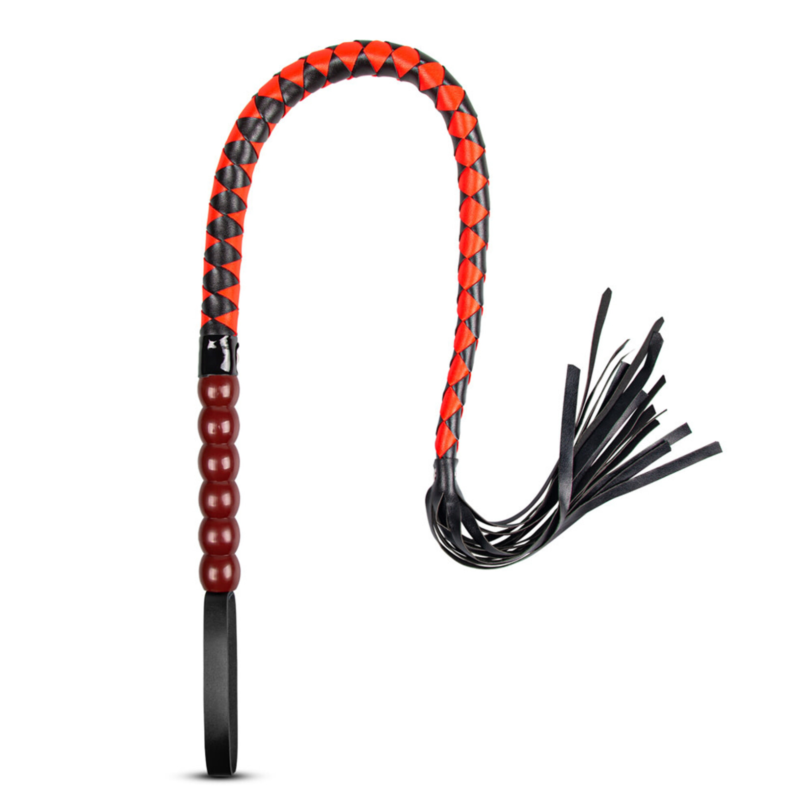 85 CM BLACK AND RED WHIP