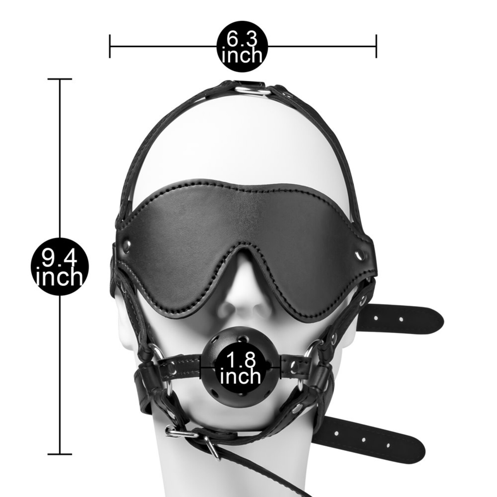 BLACK MASK WITH BALL GAG