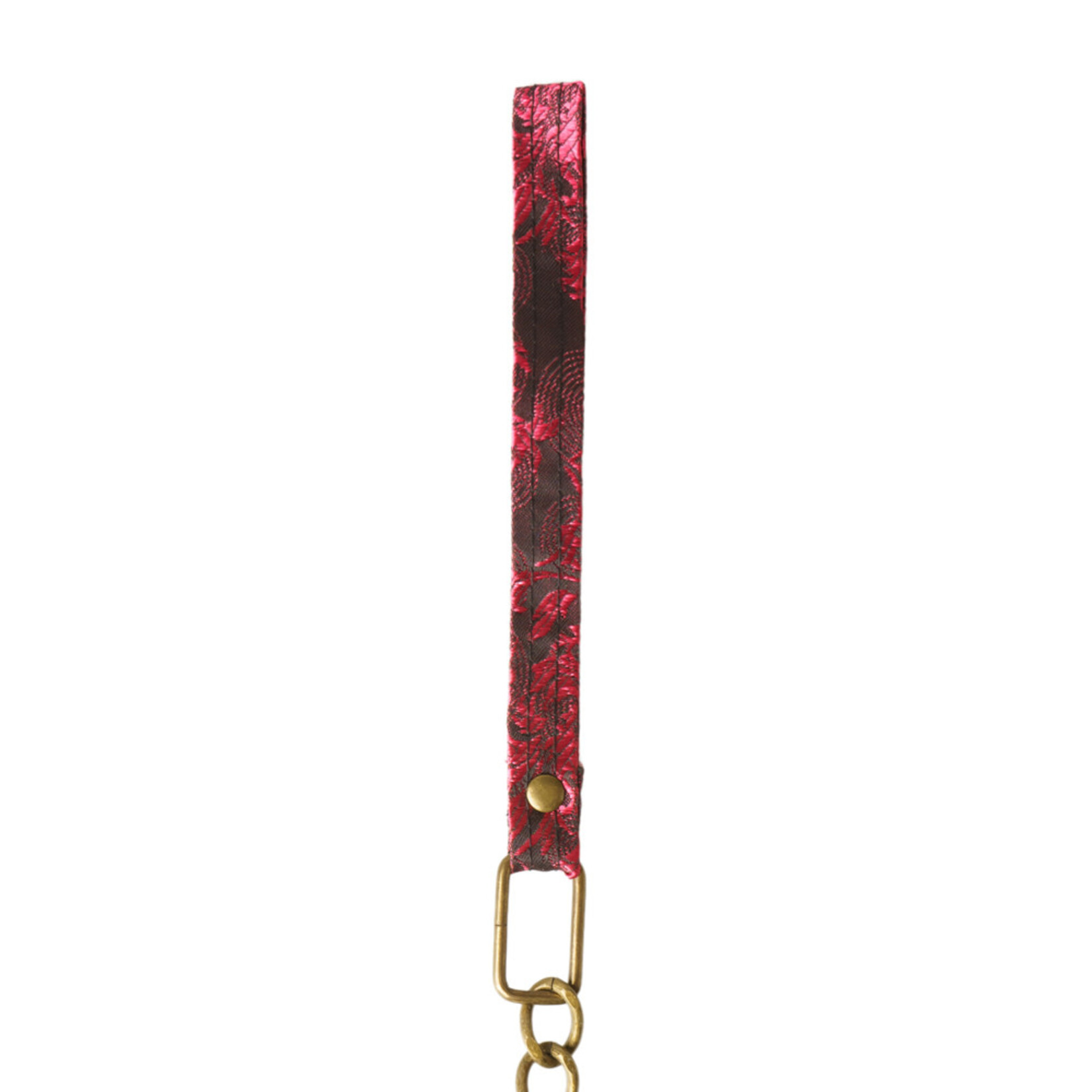 RED COLOR BONDAGE COLLAR WITH SILK SURFACE