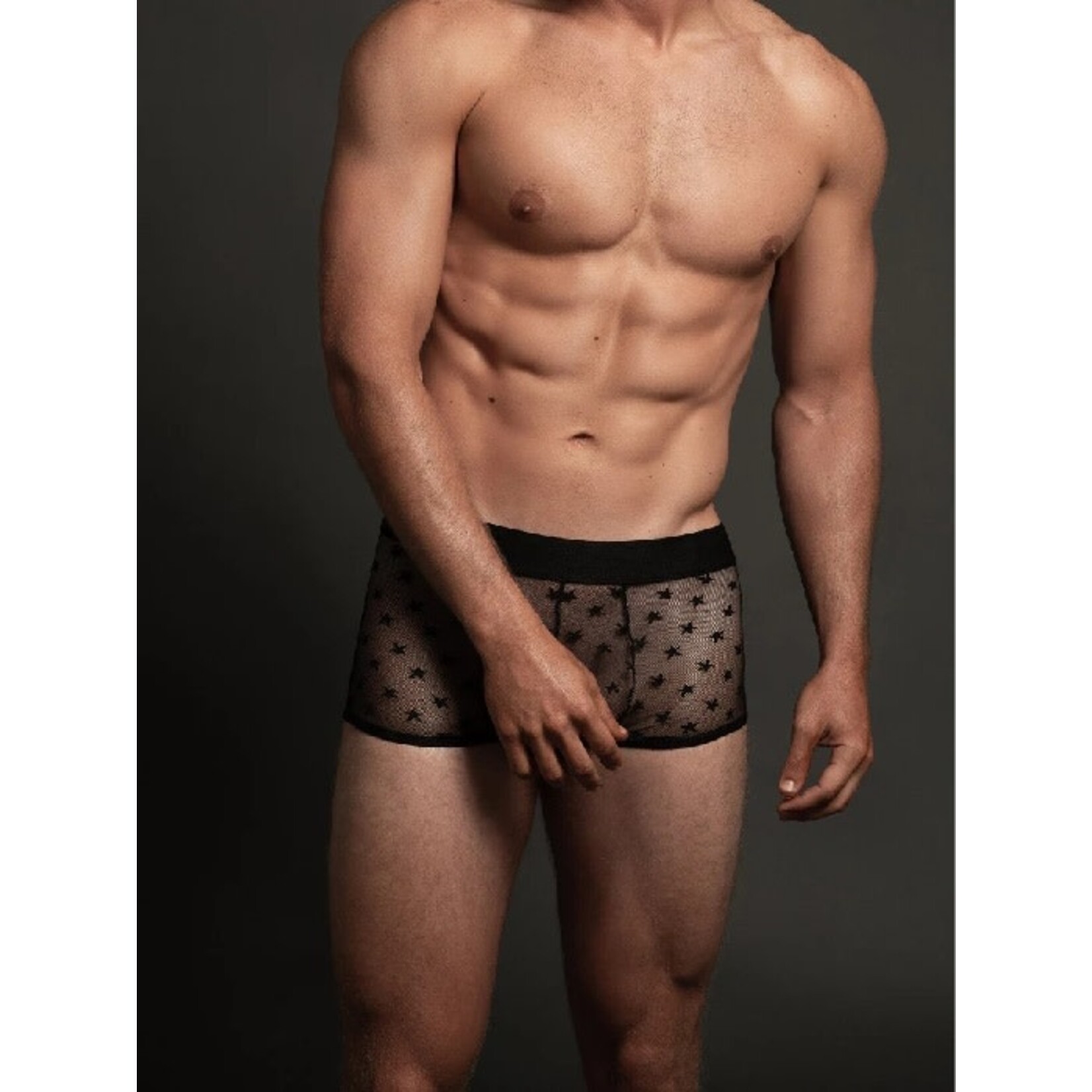 ALLURE ALLURE LUCA - MEN'S STAR BOXER - BLACK -S/M