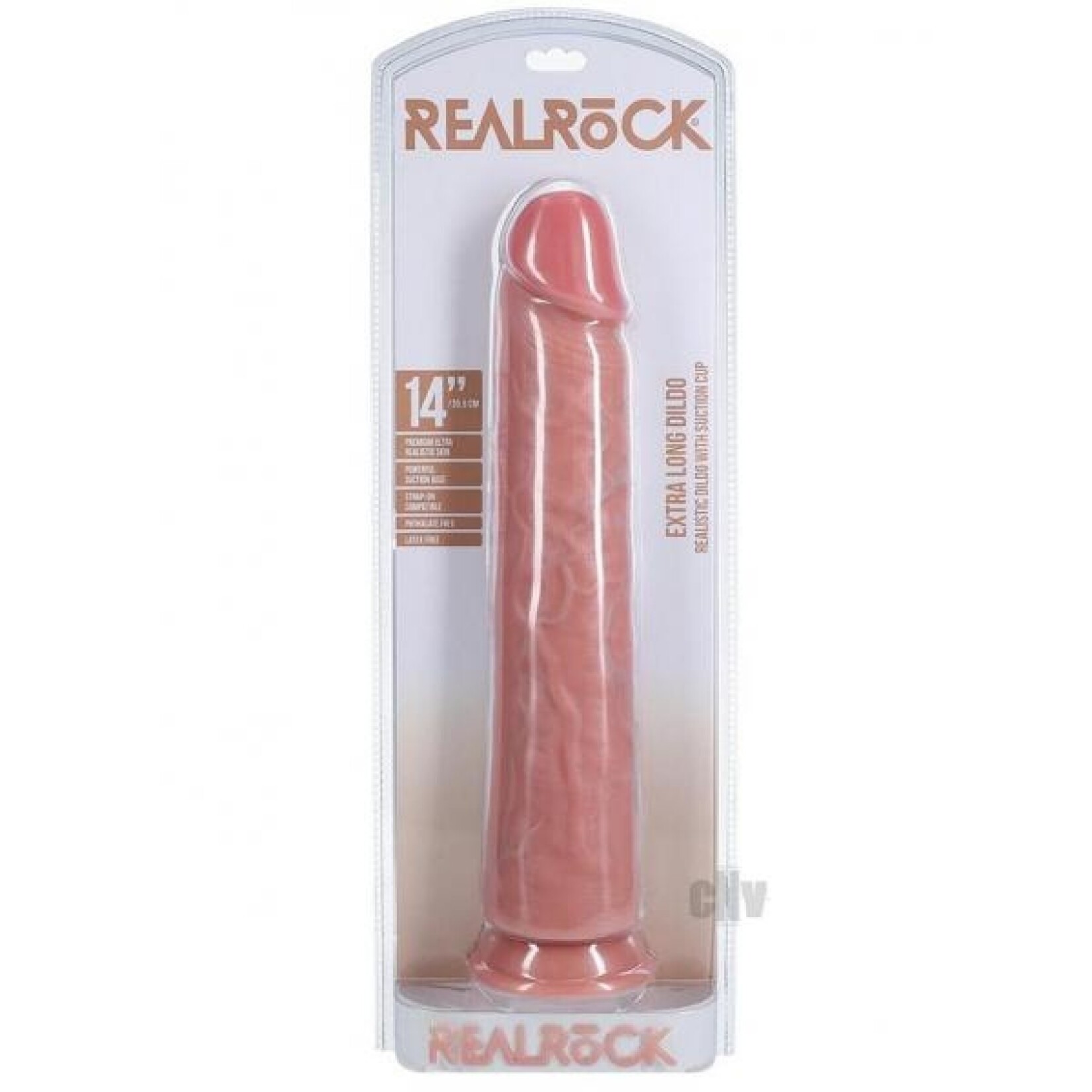 SHOTS REAL ROCK 14 INCH EXTRA LONG DILDO IN LIGHT