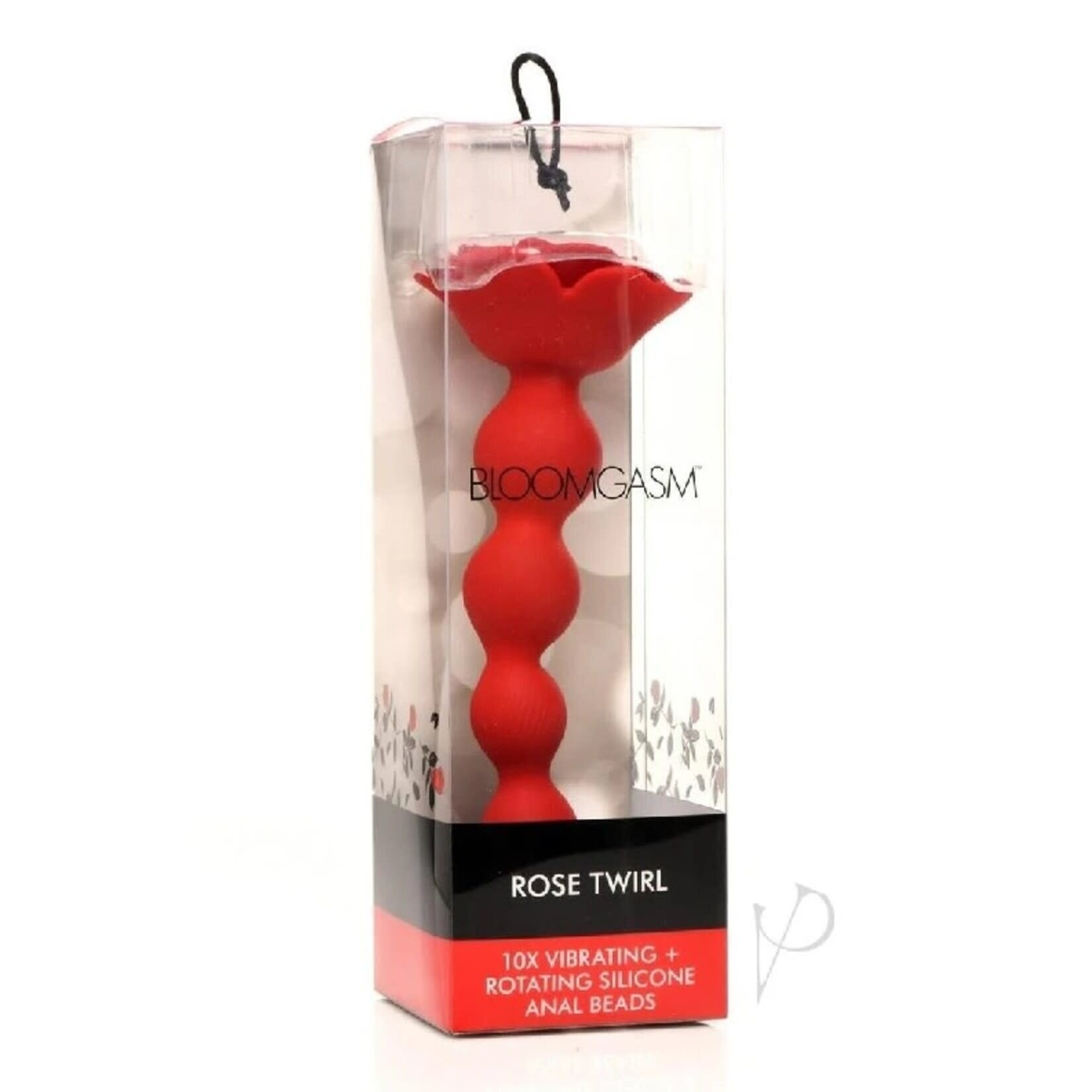 XR BRANDS BLOOMGASM ROSE TWIRL VIBRATING & ROTATING ANAL BEADS