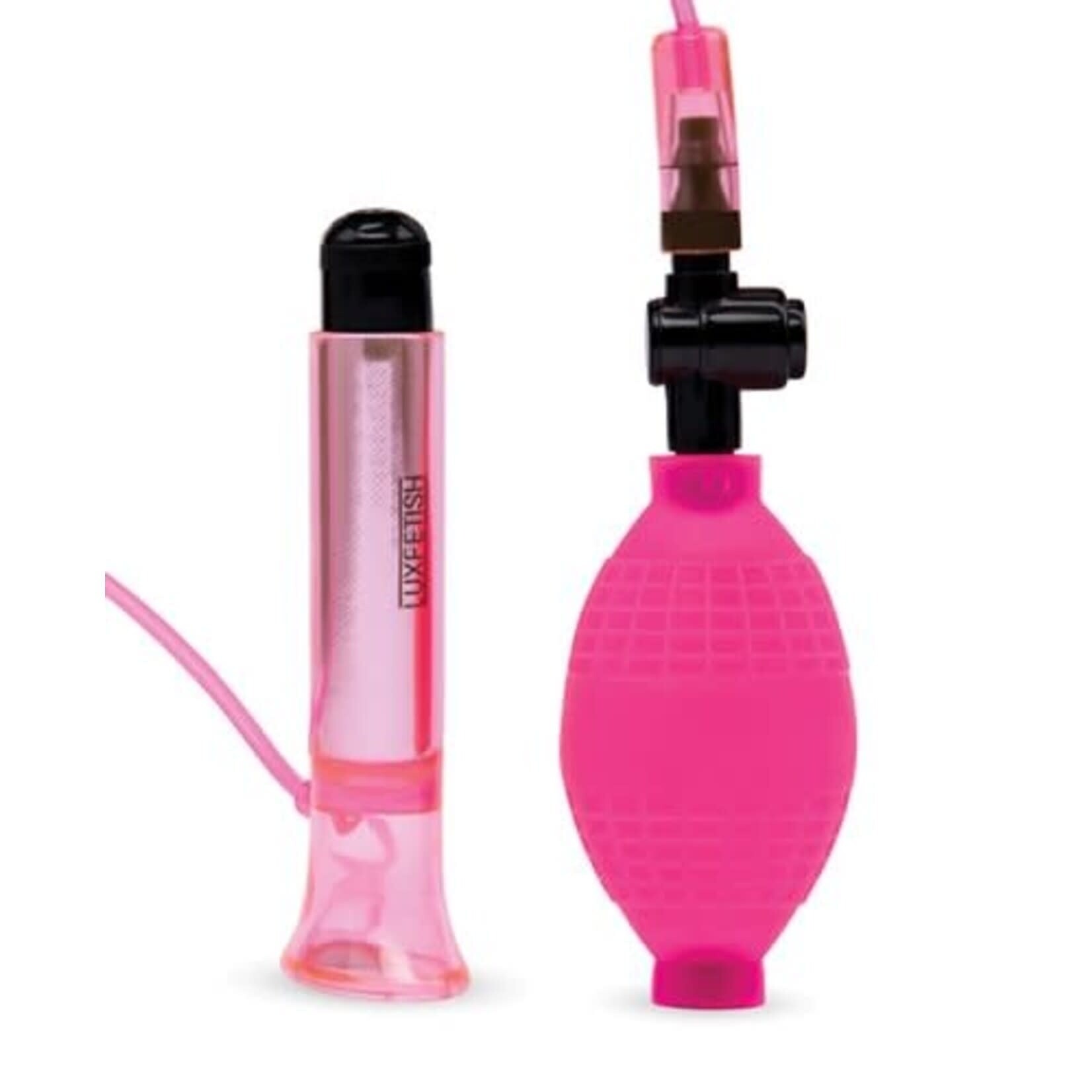 LUX FETISH VIBRATING CLITORAL PUMP WITH QUICK RELEASE