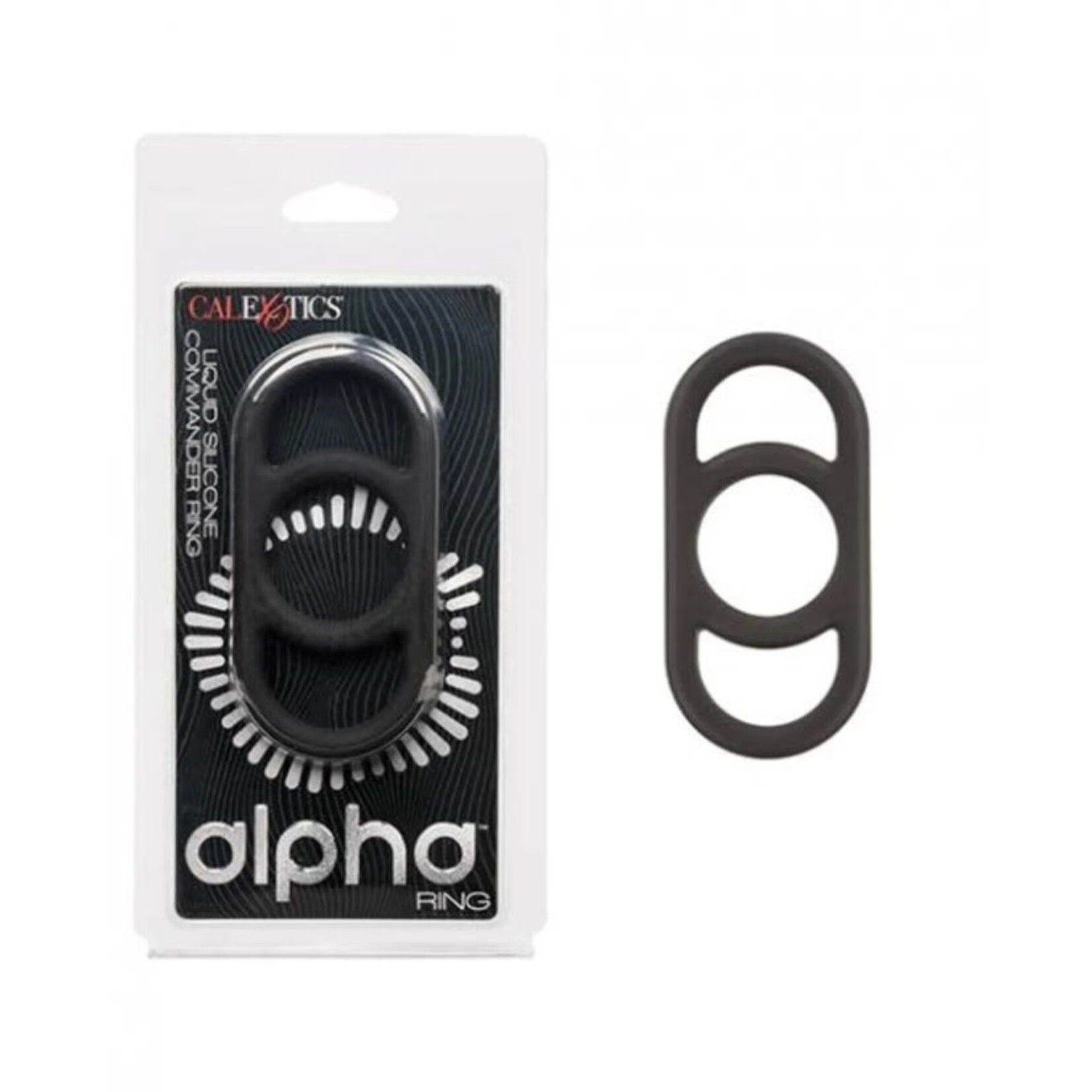 CALEXOTICS ALPHA LIQUID SILICONE COMMANDER RING - BLACK