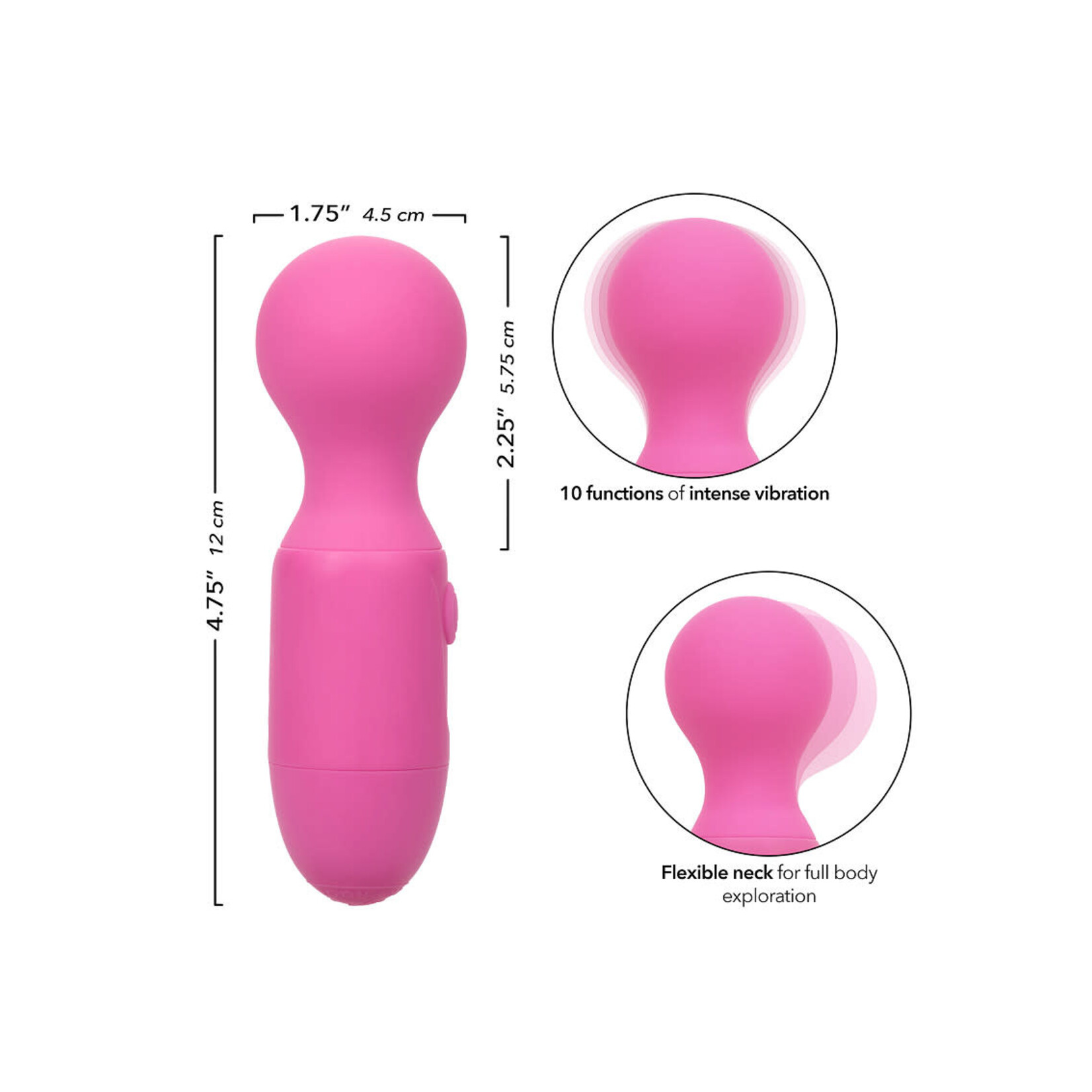 CALEXOTICS FIRST TIME RECHARGEABLE MASSAGER - PINK