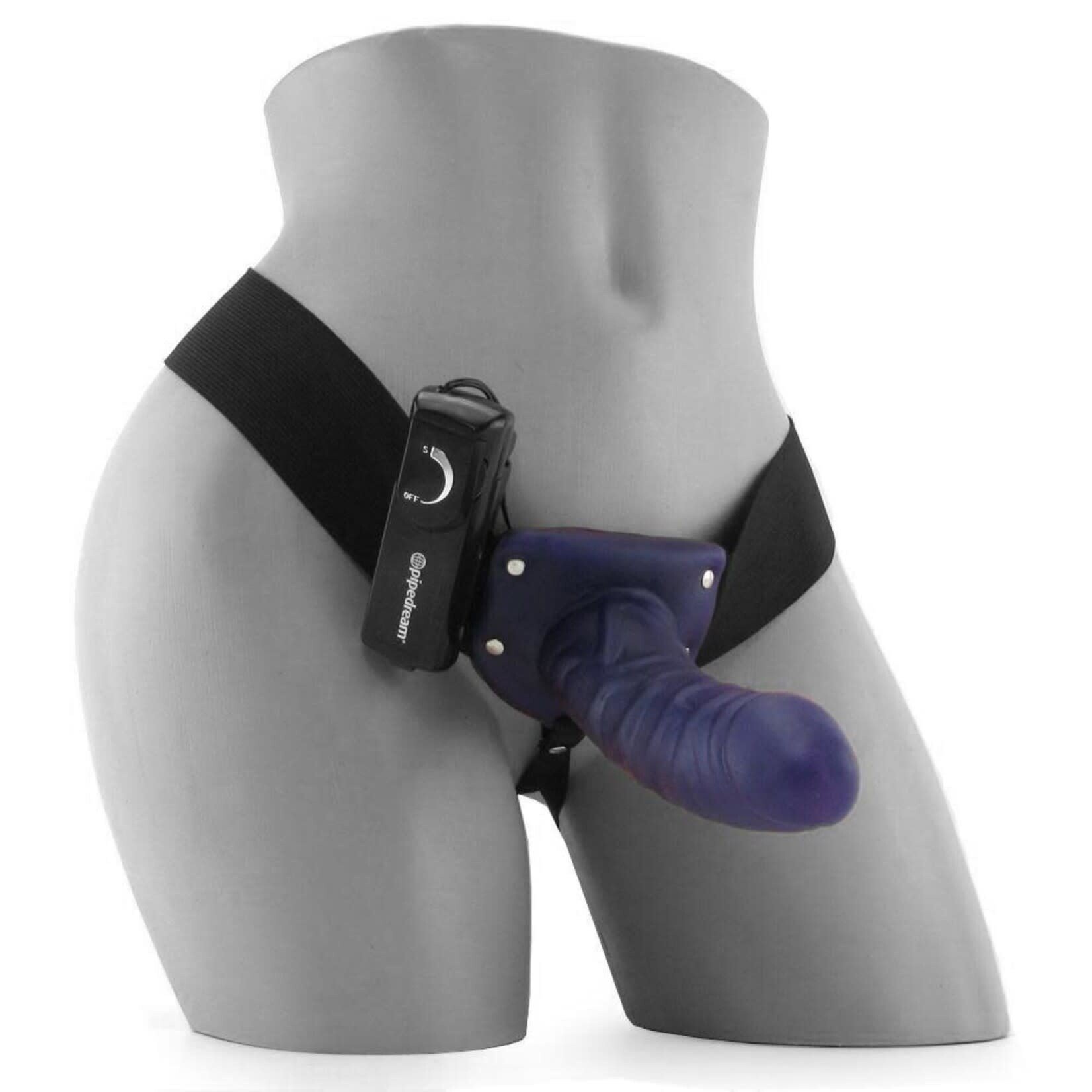 FETISH FANTASY FETISH FANTASY VIBRATING HOLLOW STRAP ON PURPLE