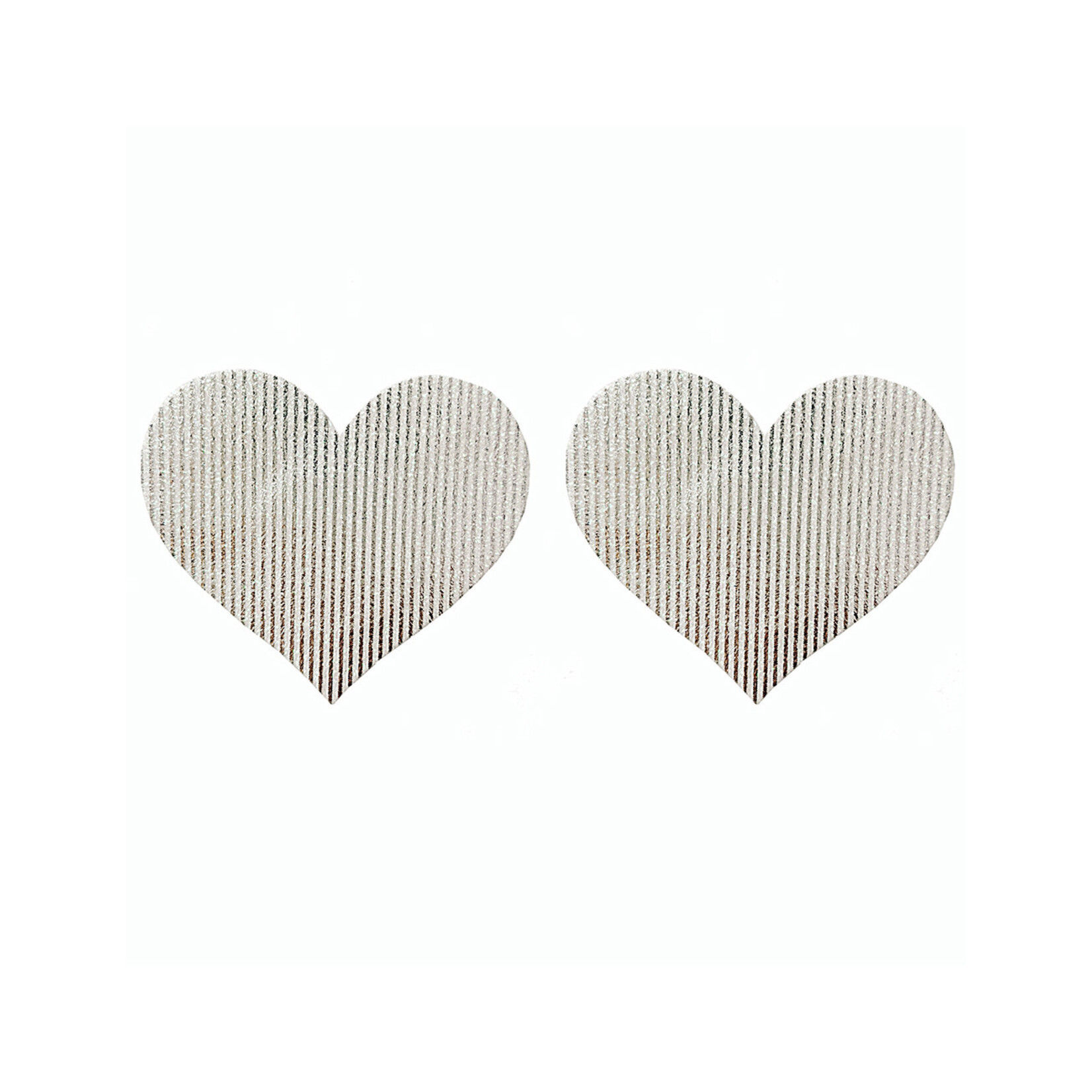 OH YEAH! -  SILVER ILLUSION SILVER FINE GRAIN SEXY NIPPLE COVERS SILVER