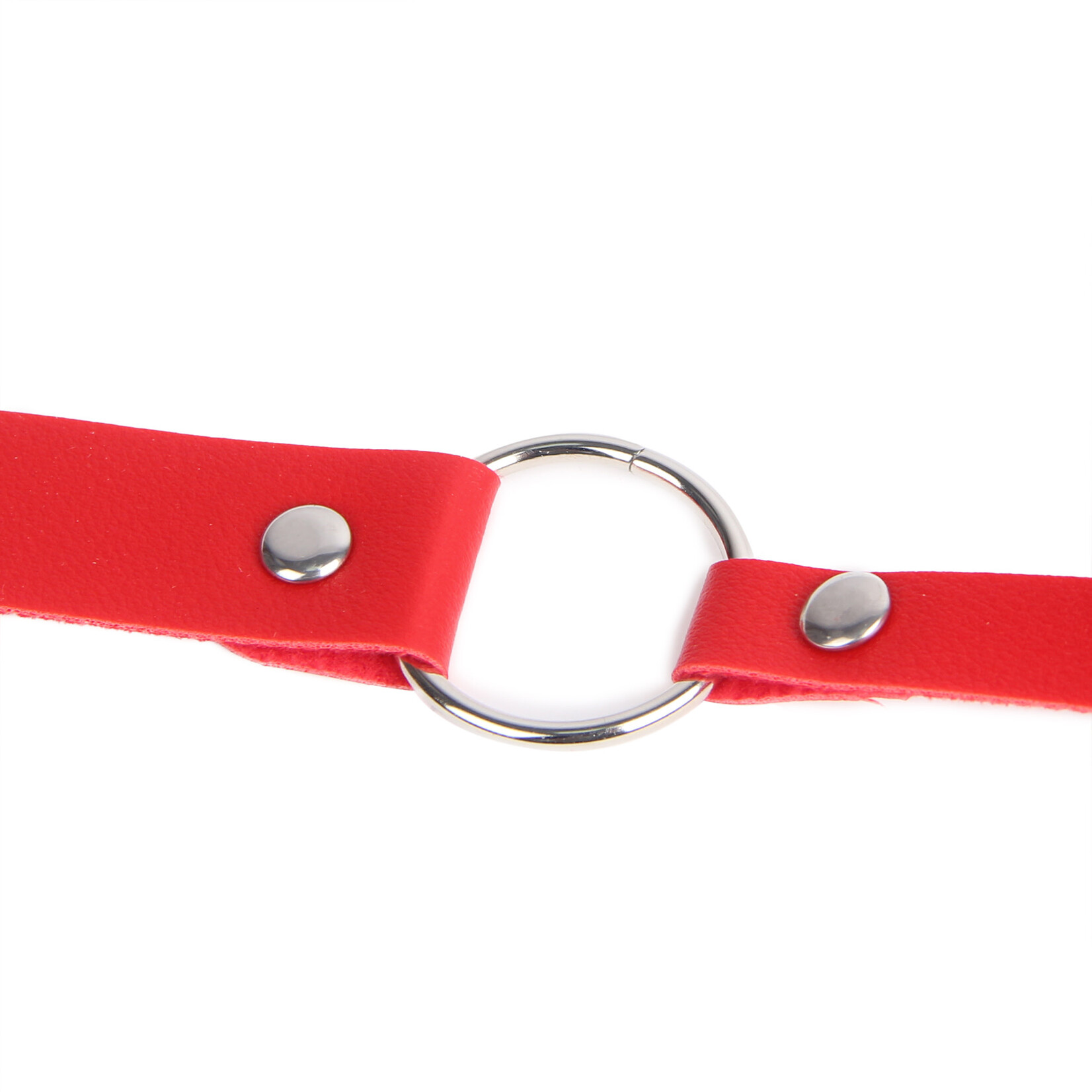 OH YEAH! -  RED LEATHER BDSM BREATHABLE MOUTH GAG MATERIAL:PP+PU RED