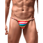 OH YEAH! -  MEN'S SEXY RAINBOW STRIPE THONG RAINBOW XL