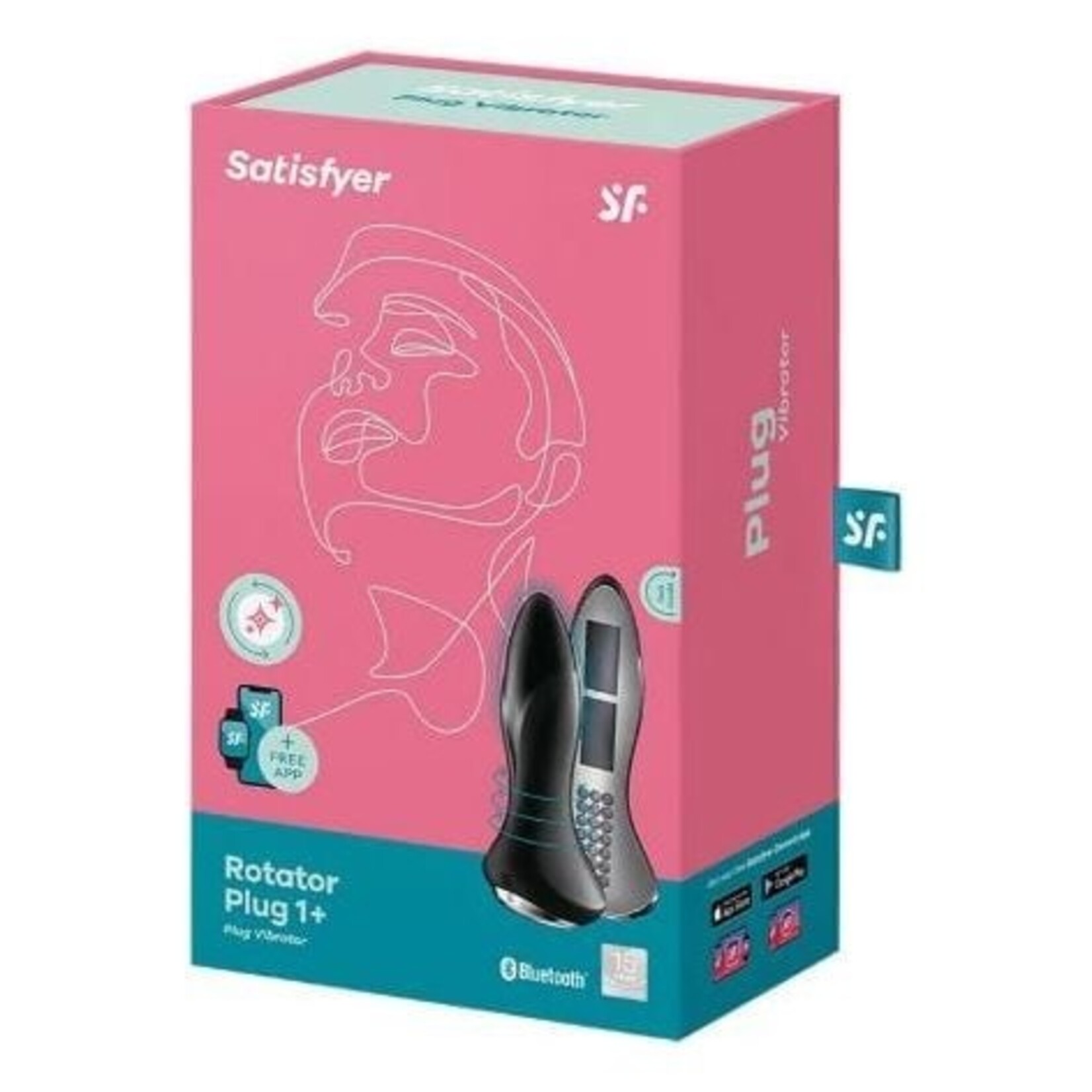 SATISFYER SATISFYER ROTATOR PLUG 1+ BLACK