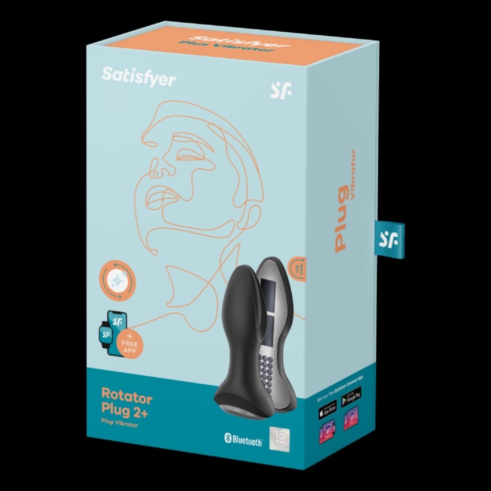 SATISFYER SATISFYER ROTATOR PLUG 2+ BLACK