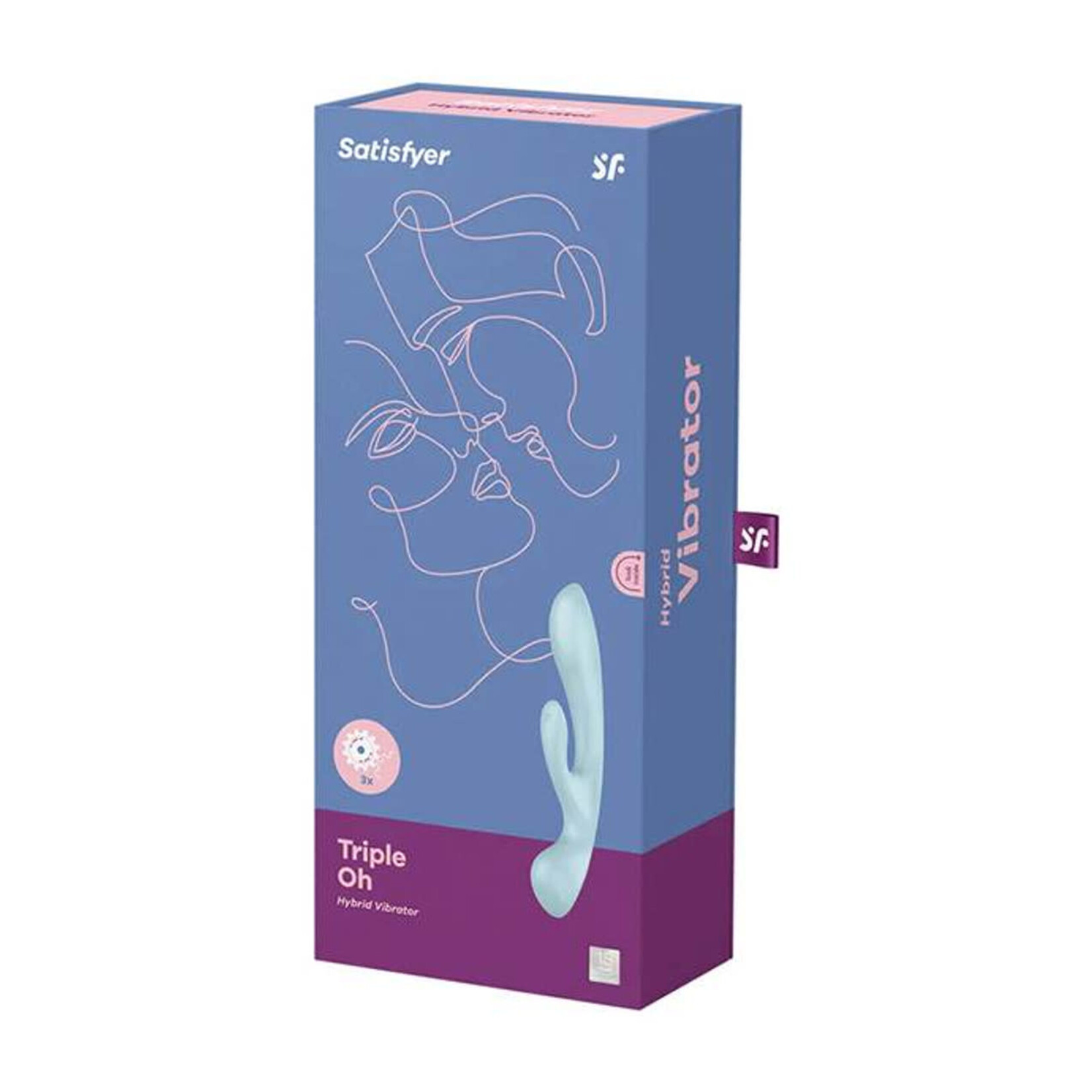 SATISFYER SATISFYER TRIPLE OH LIGHT BLUE