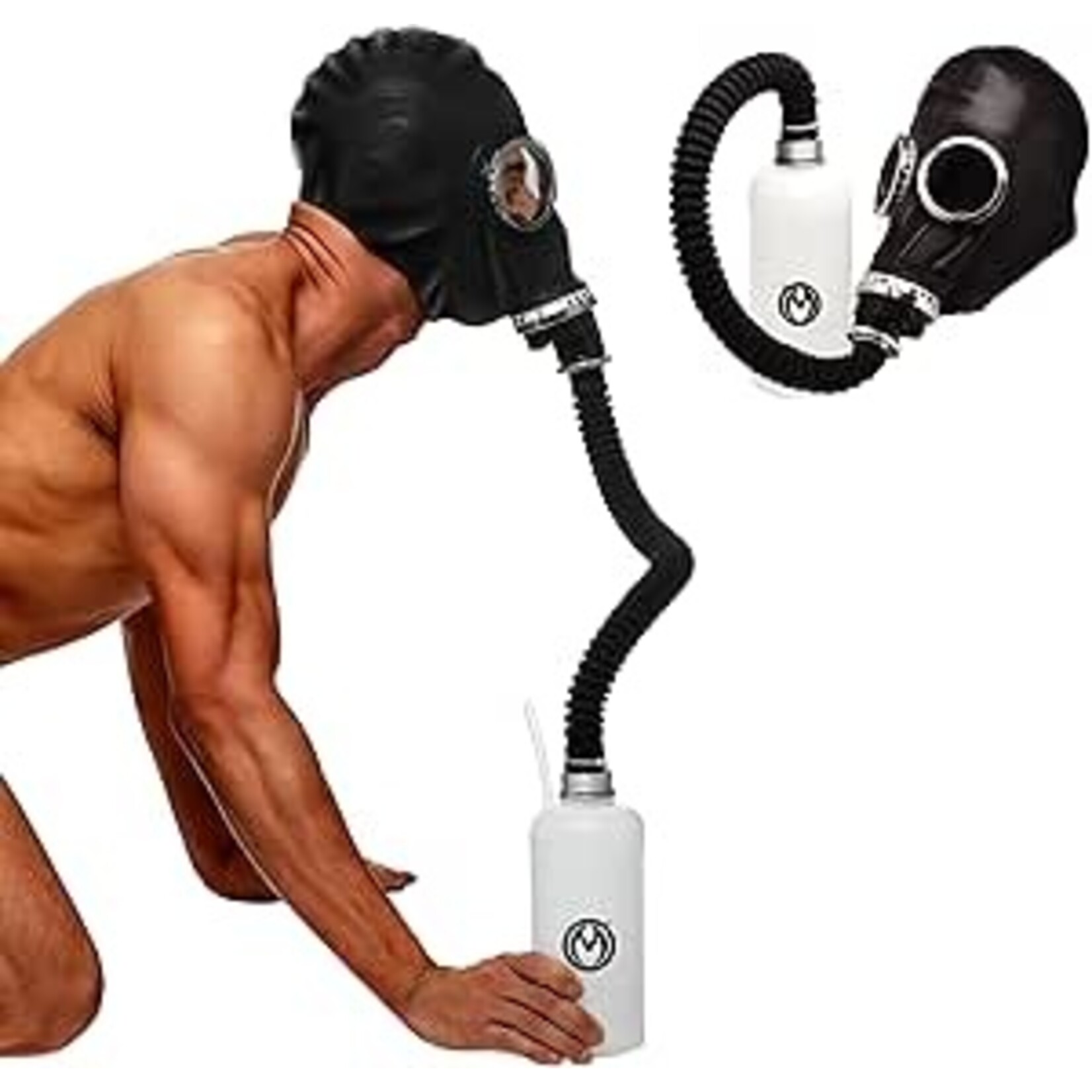 MASTER SERIES MASTER SERIES DARK INHALER GAS MASK WITH BOTTLE