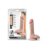 DR. SKIN BLUSH - DR. SKIN PLUS - 6" POSABLE DILDO WITH BALLS - VANILLA