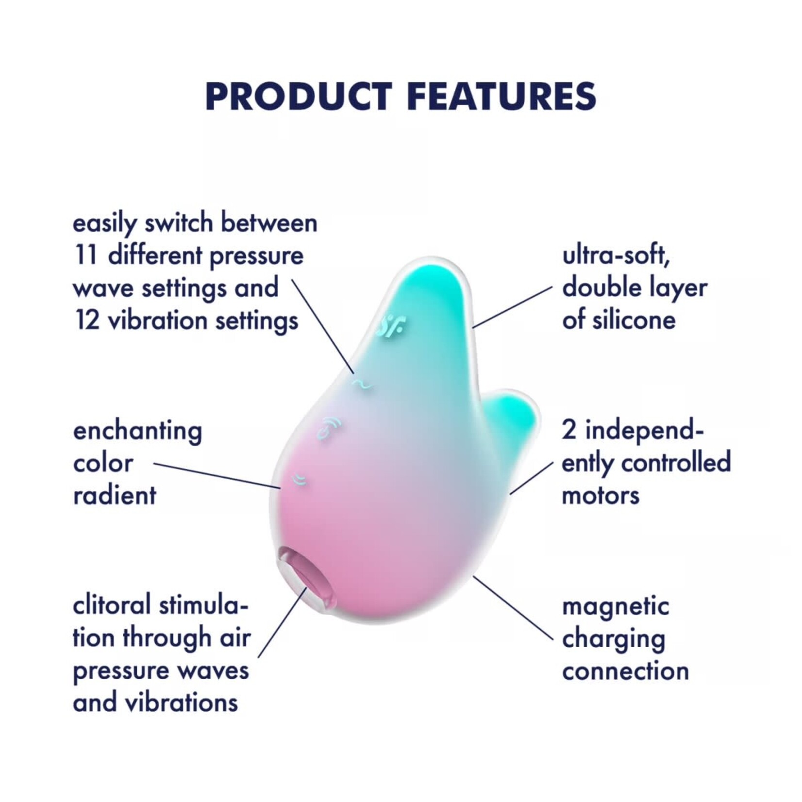 SATISFYER SATISFYER MERMAID VIBES MINT/PINK