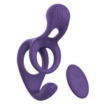TRACY'S DOG TRACY'S DOG GEMSTERLIQUID FULL SILICONE COCK RING PURPLE