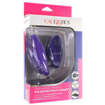 CALEXOTICS LOCK-N-PLAY REMOTE PULSATING PANTY TEASER PURPLE