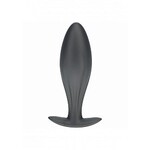 OUCH! OUCH! SMOOTH SILICONE OVAL BUTT PLUG IN GUN METAL