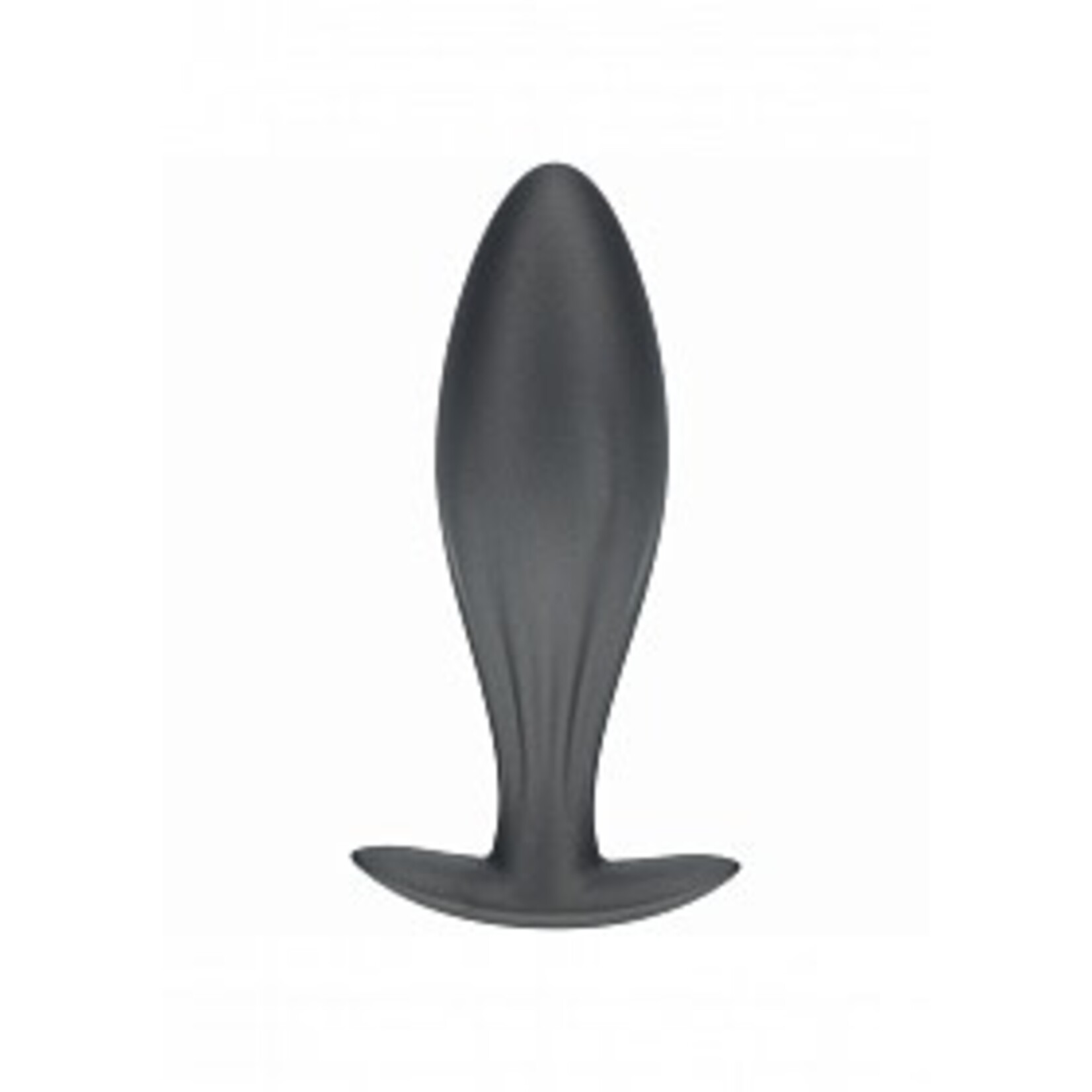 OUCH! OUCH! SMOOTH SILICONE OVAL BUTT PLUG IN GUN METAL