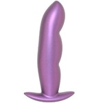 OUCH! OUCH! SMOOTH SILICONE FINGER BUTT PLUG IN METALLIC PURPLE