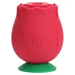SHOTS SHOTS - THE ROSE 10 SPEED AIR PULSE VIBE SILICONE/RECHARGEABLE/WATERPROOF - RED
