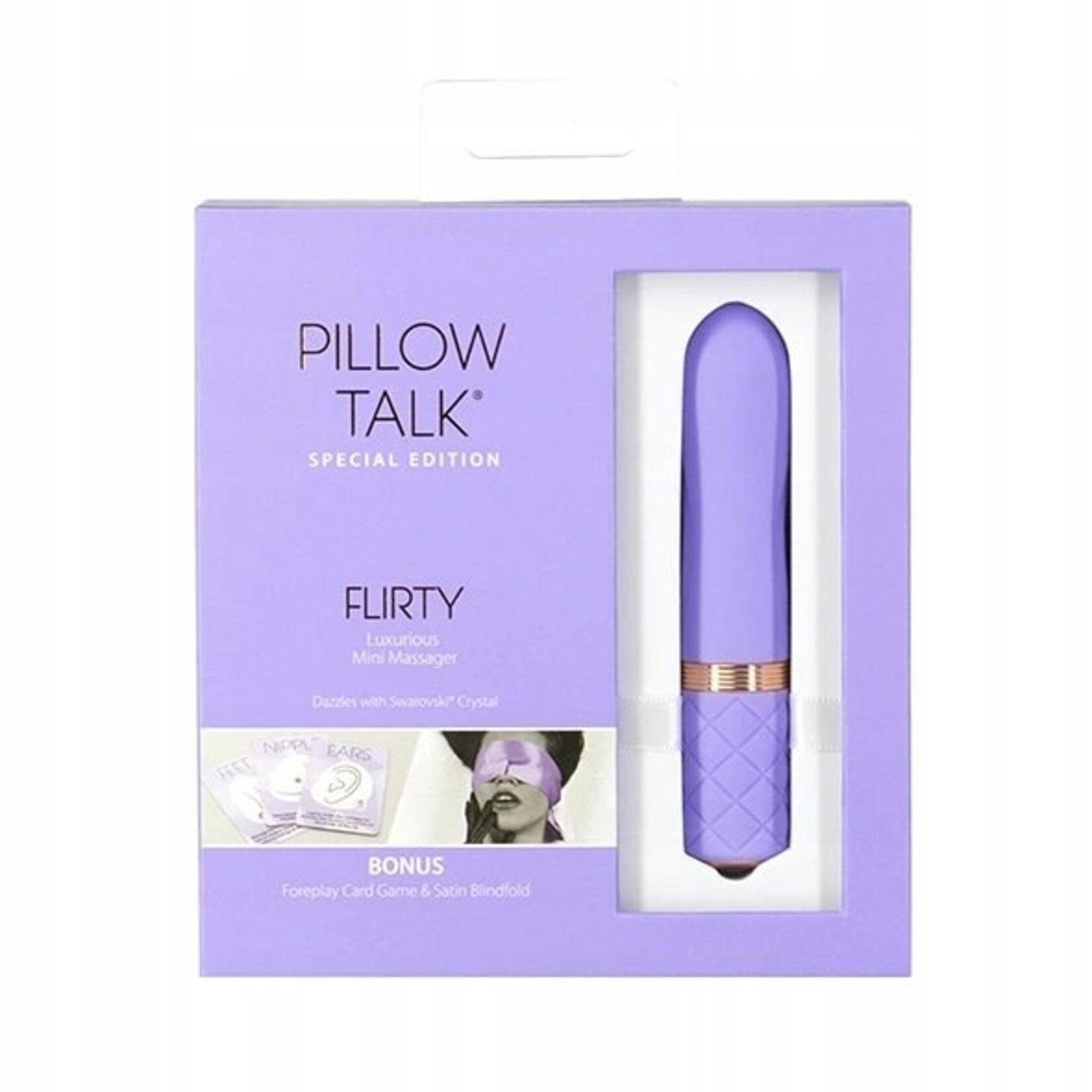 PILLOW TALK - SPECIAL EDITION FLIRTY - LUXURIOUS MINI MASSAGER - RECHARGEABLE - PURPLE
