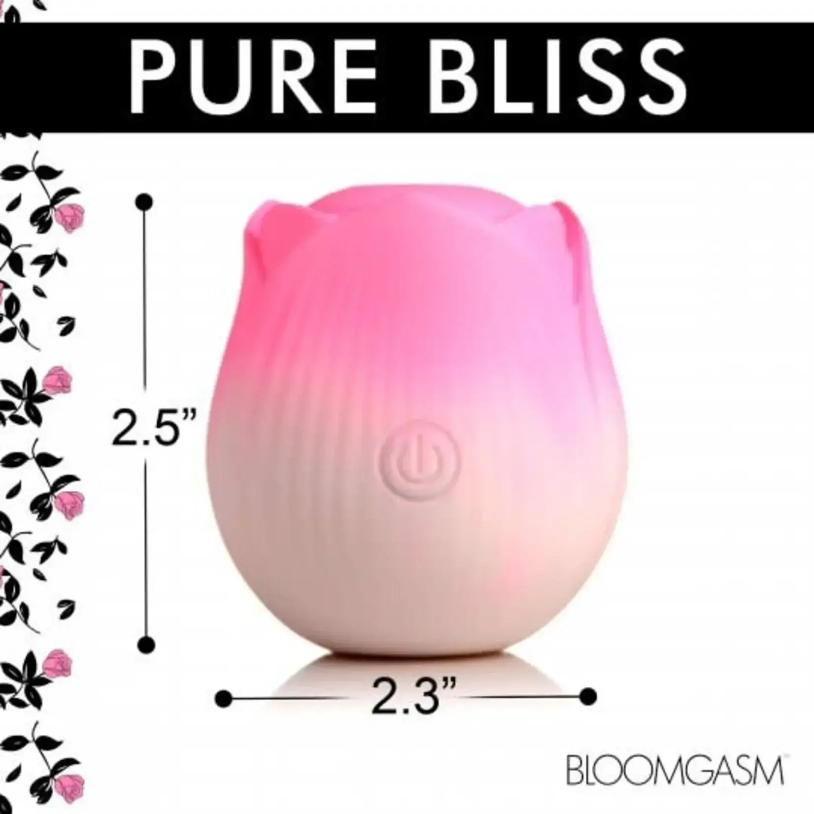 XR BRANDS BLOOMGASM PULSING PETALS ROSE STIMULATOR IN PINK