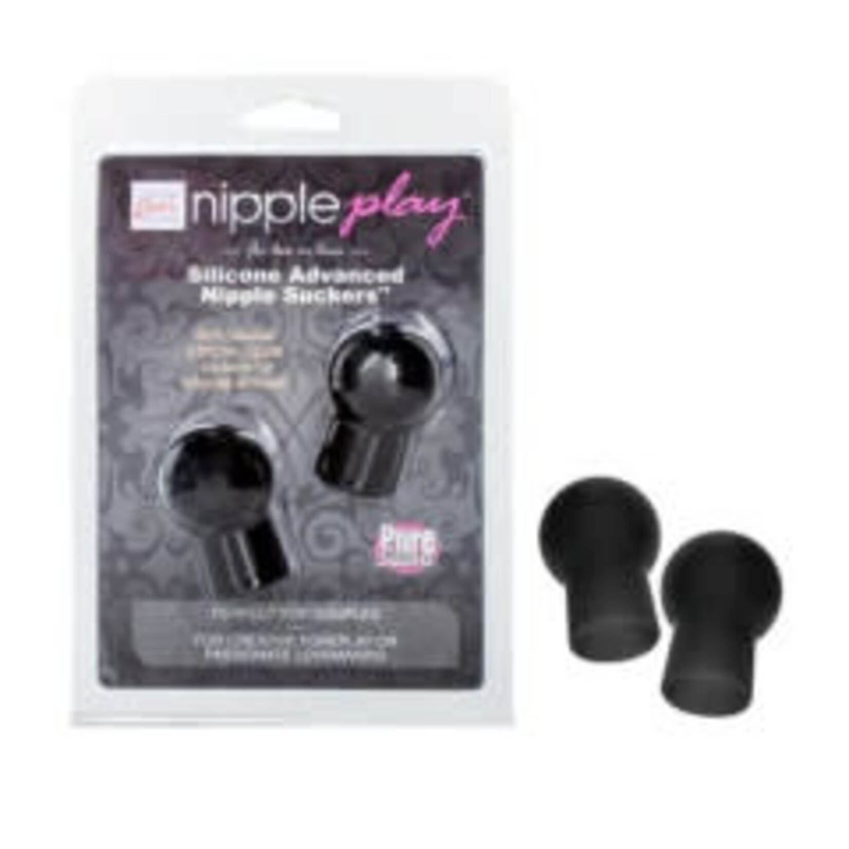 CALEXOTICS NIPPLE PLAY SILICONE ADVANCED NIPPLE SUCKERS - BLACK