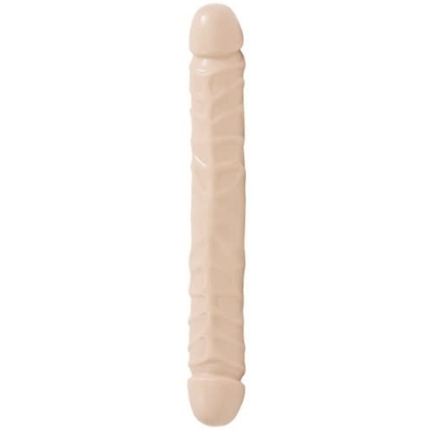 DOC JOHNSON THE CLASSIC - JR. VEINED DOUBLE HEADER 12 INCH WHITE