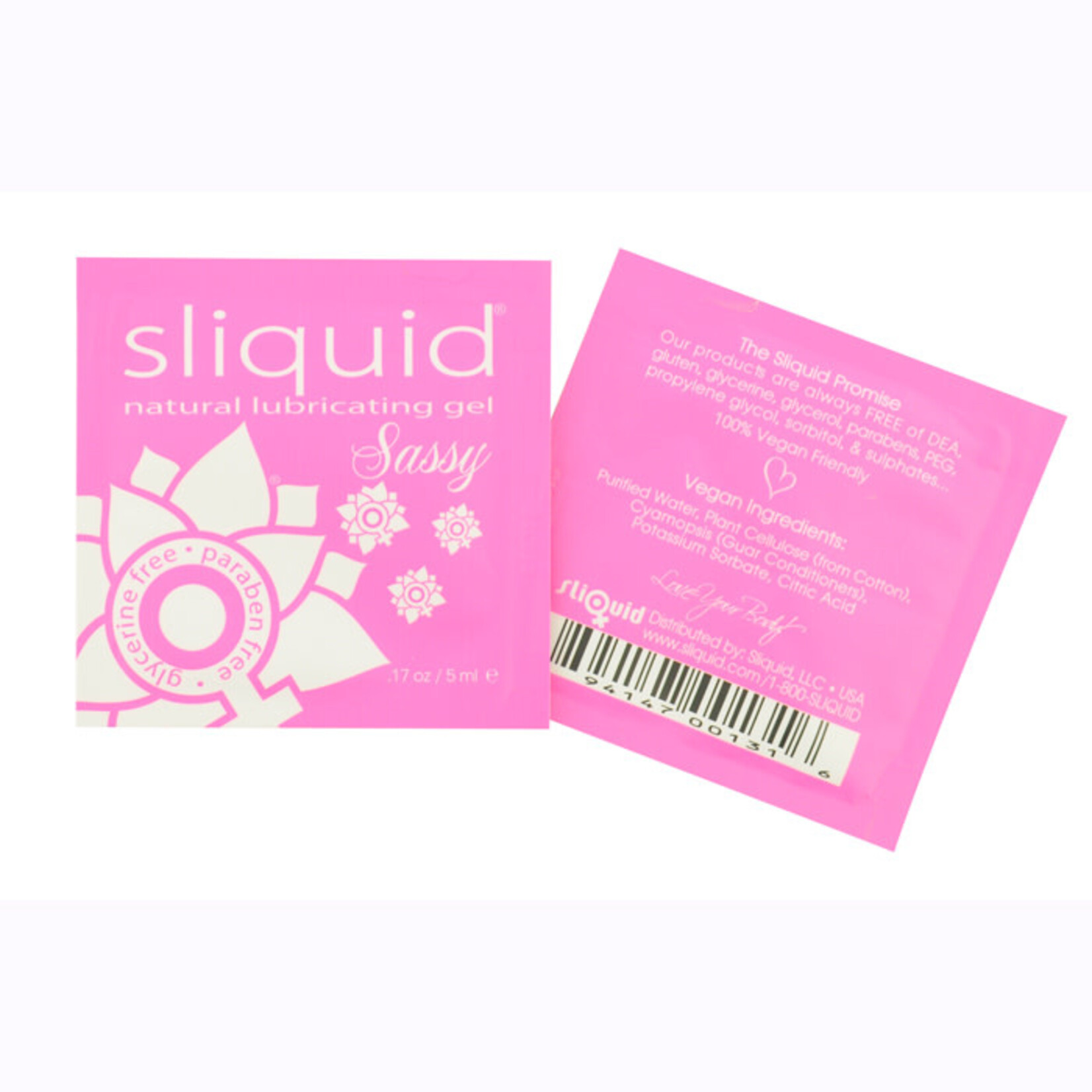 SLIQUID SLIQUID - SASSY - NATURAL INTIMATE GEL LUBRICANT - 0.17 OZ / 5 ML