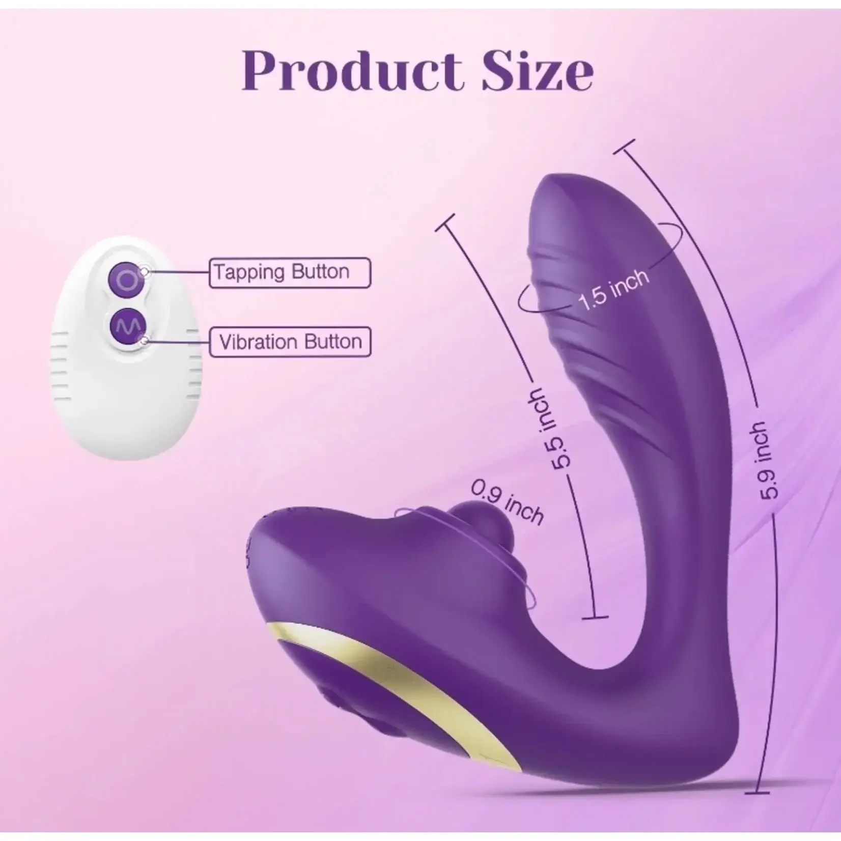 TRACY'S DOG TRACY'S DOG - OG POP TAPPING VIBRATOR PURPLE
