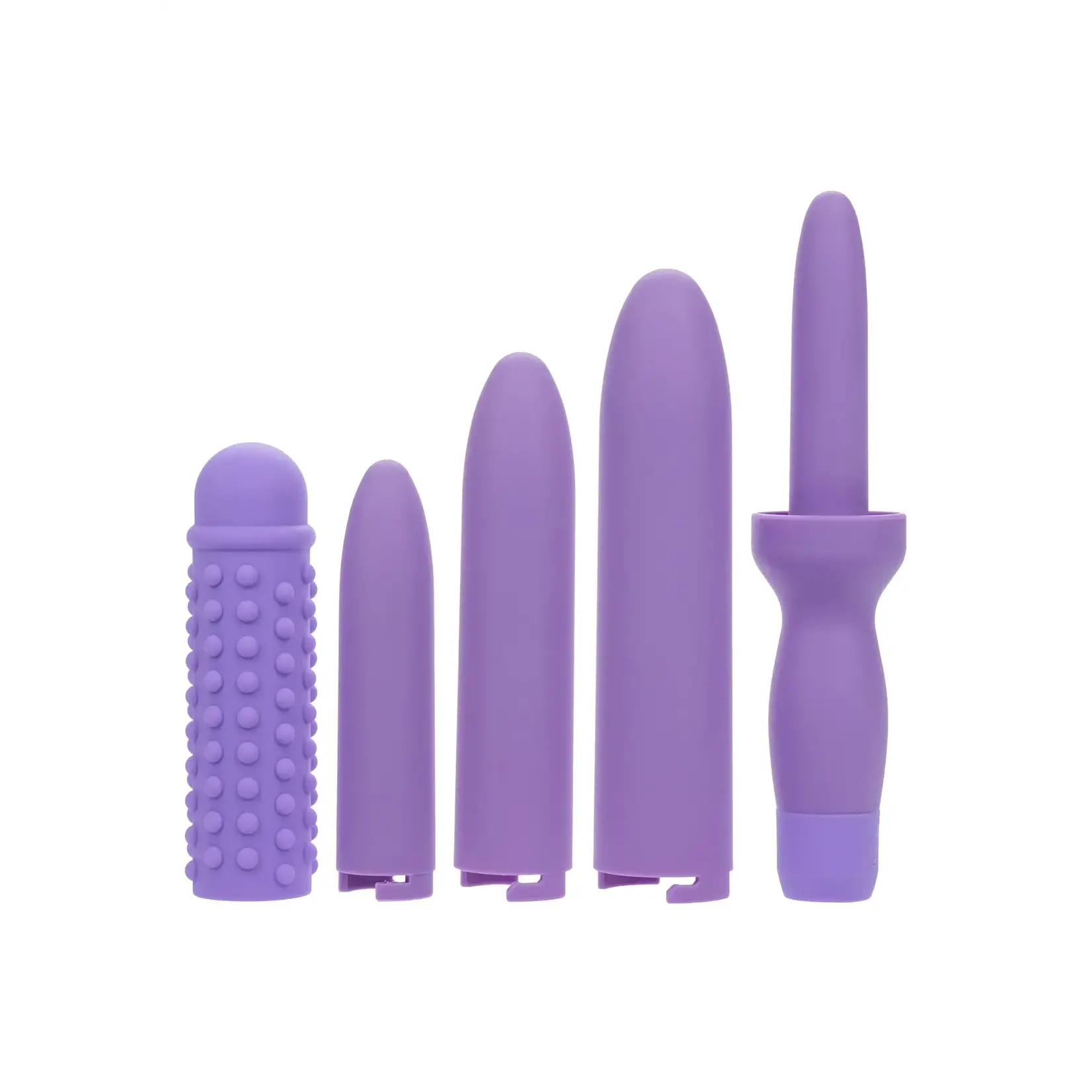 CALEXOTICS DR. LAURA BERMAN RECHARGEABLE DILATORS SET OF 4 LOCKING SIZES PLUS SLEEVE
