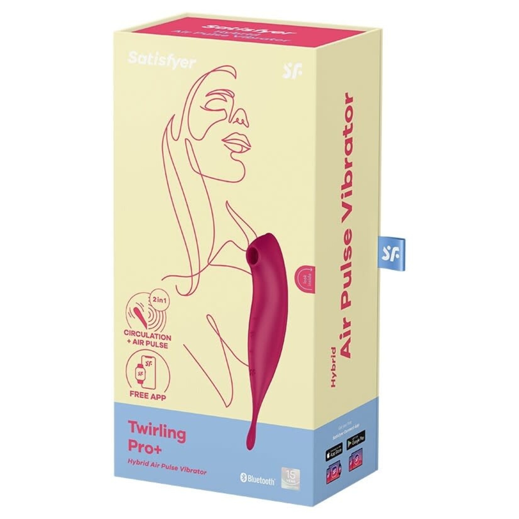 SATISFYER SATISFYER TWIRLING PRO+ CONNECT APP DARK RED