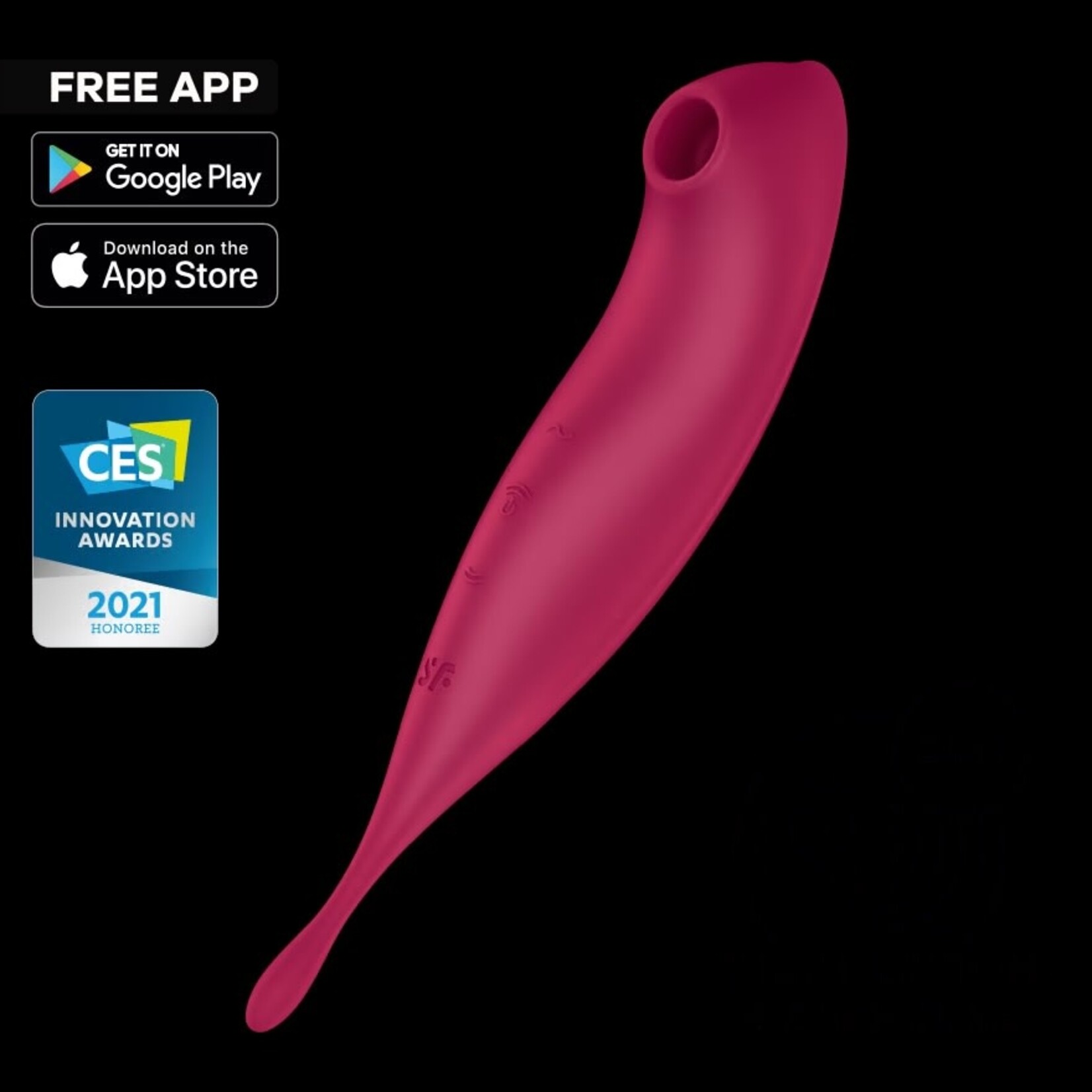 SATISFYER SATISFYER TWIRLING PRO+ CONNECT APP DARK RED
