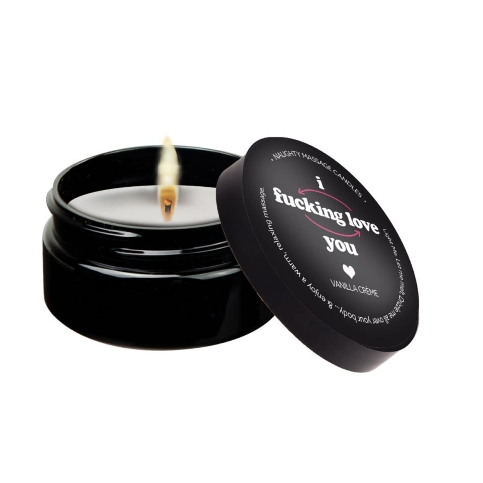 KAMA SUTRA KAMA - MINI MASSAGE CANDLE "I F*CKING LOVE YOU" VANILLA CREME 1.7OZ