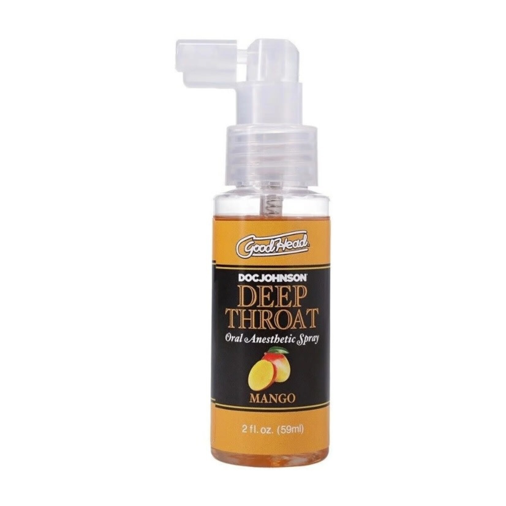 DOC JOHNSON GOODHEAD DEEP THROAT SPRAY MANGO 2 FL. OZ.
