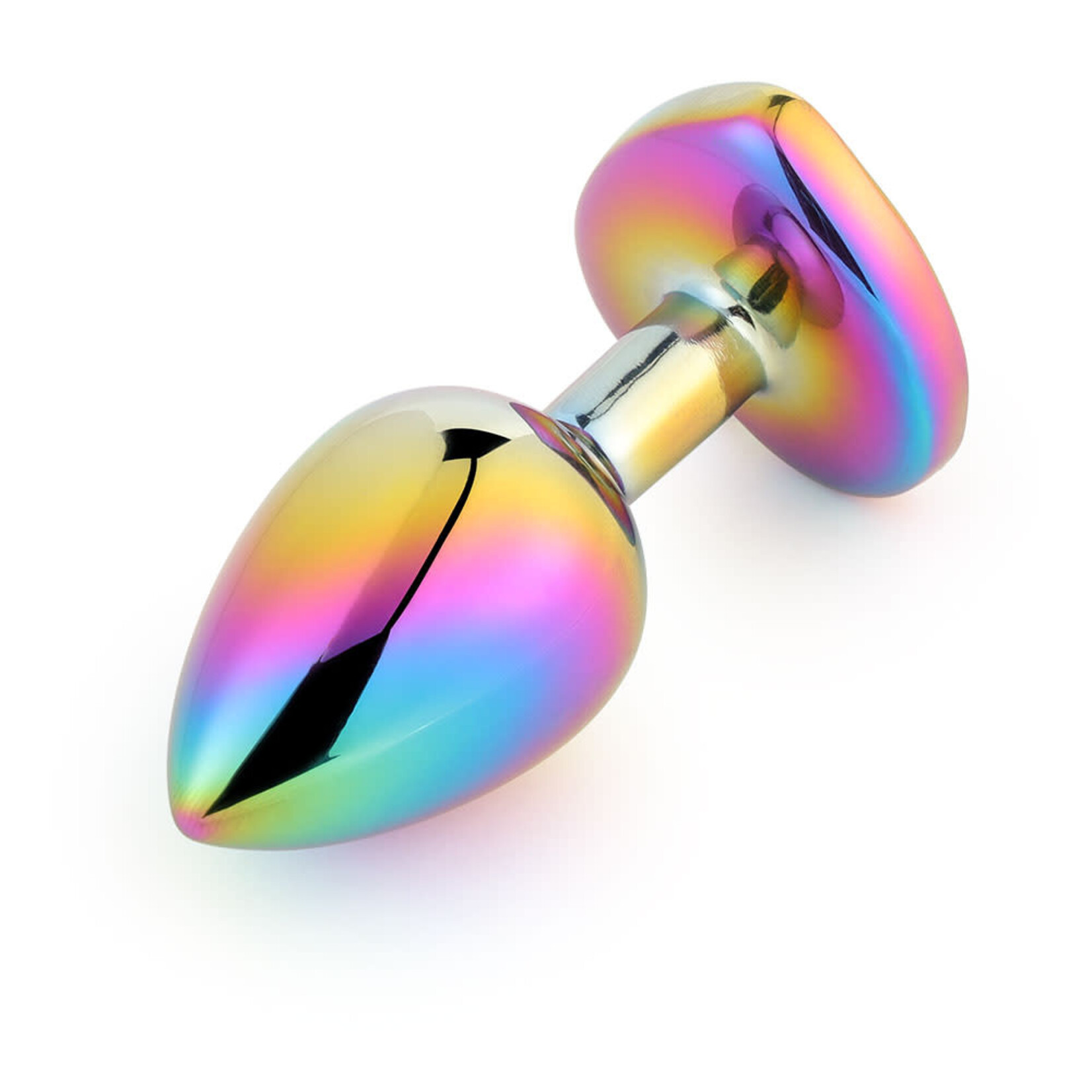 JEWELLED SECRET HEART BUTT PLUG RAINBOW -LARGE