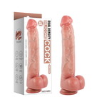 10.2" DUAL-LAYERED NATURE-FEEL SILICONE DILDO-KING SIZED
