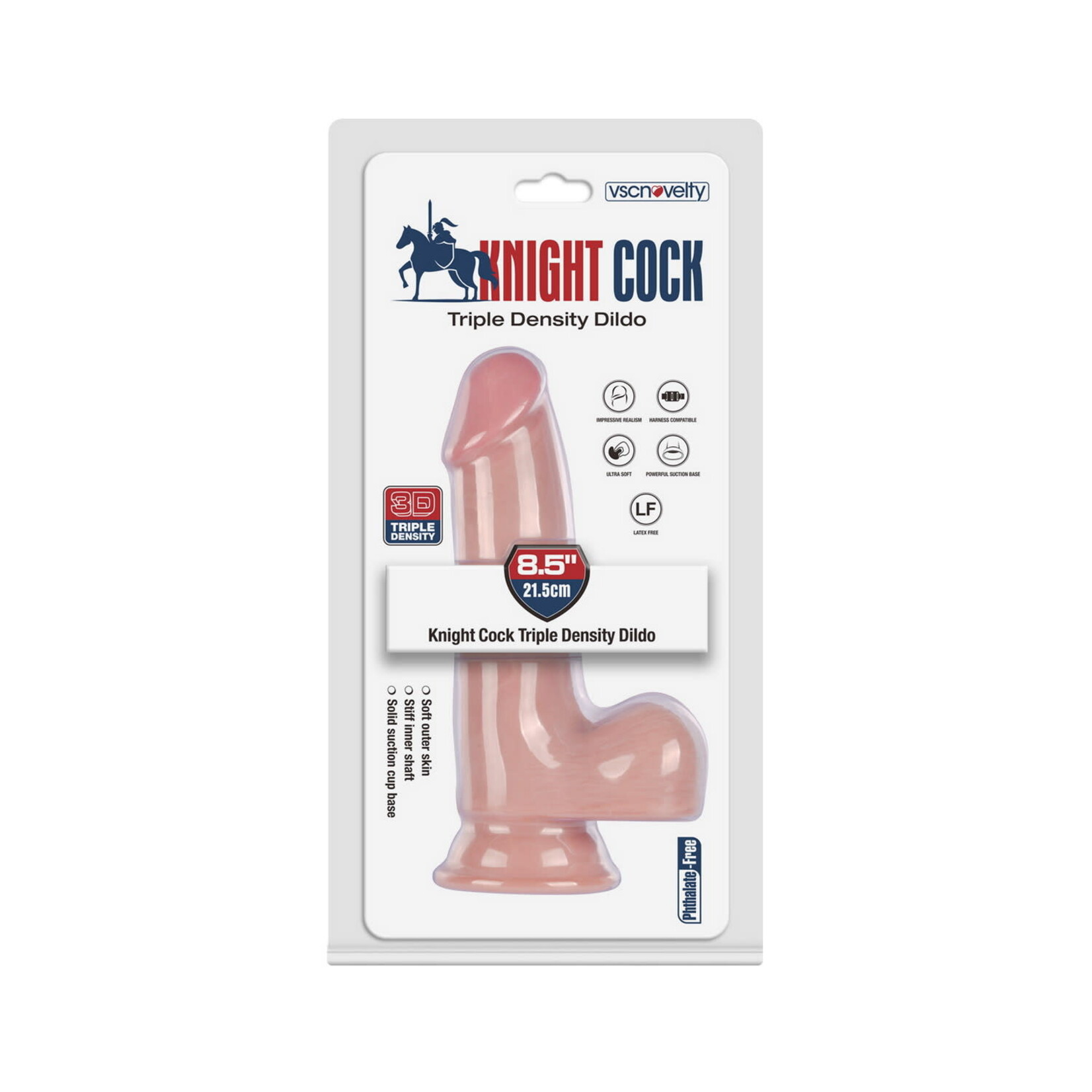 8.5" KNIGHT COCK 3D TRIPLE DENSITY DILDO